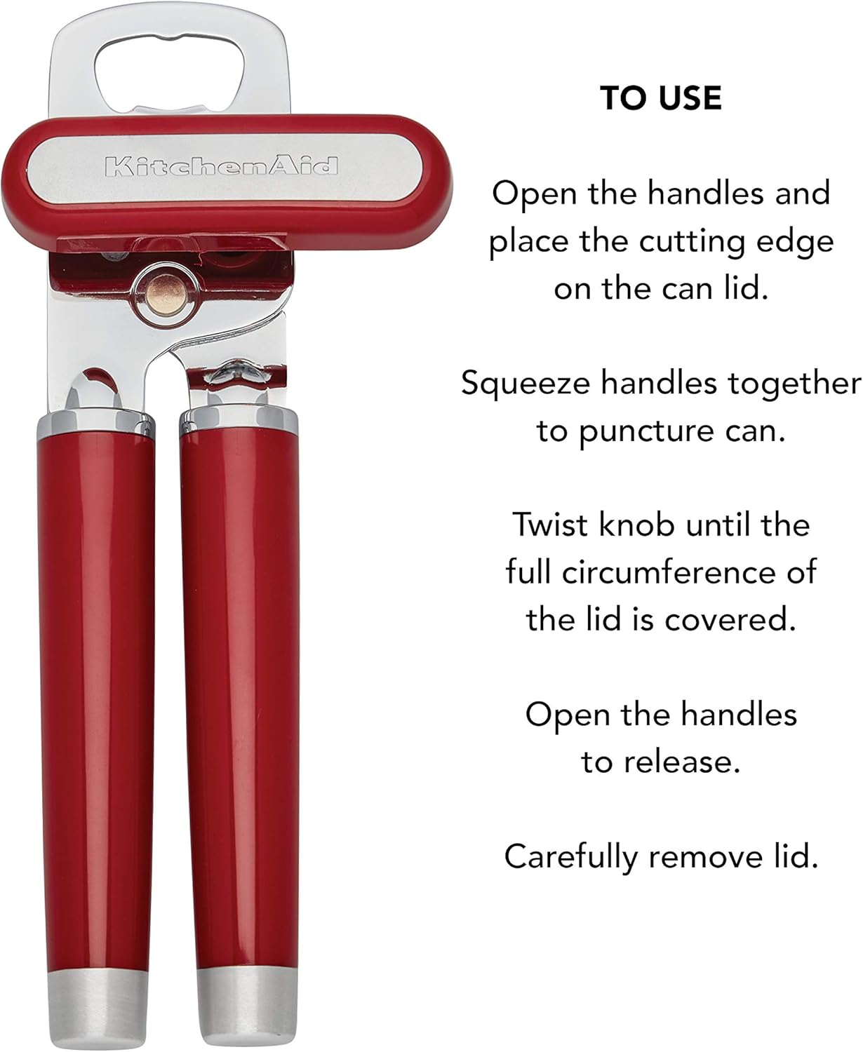 KitchenAid Gourmet Multifunction Can Opener / Bottle Opener, 8.36-Inch, Empire Red : Everything Else