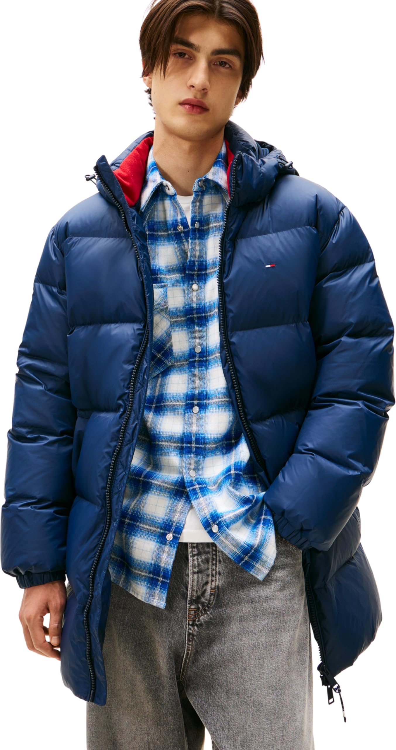 Tommy Jeans Men's TJM Essential Down Parka Dm0Dm20466 Other Jackets, Blue (Dark Night Navy), 4XL Große Größen