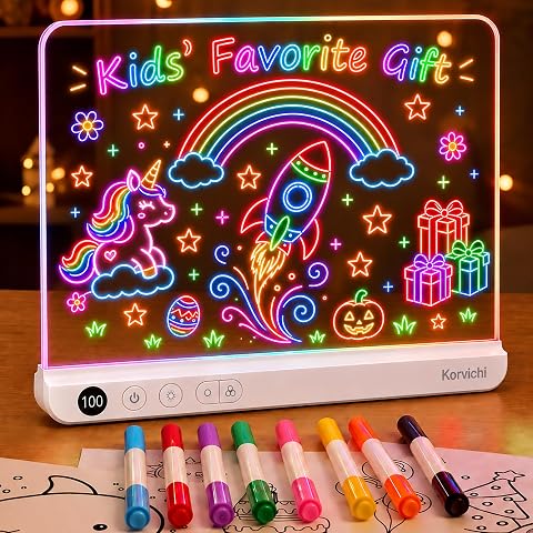 16'' Rechargeable LED Drawing Board with 18 Light Mode,Gift for Kids Age 3+