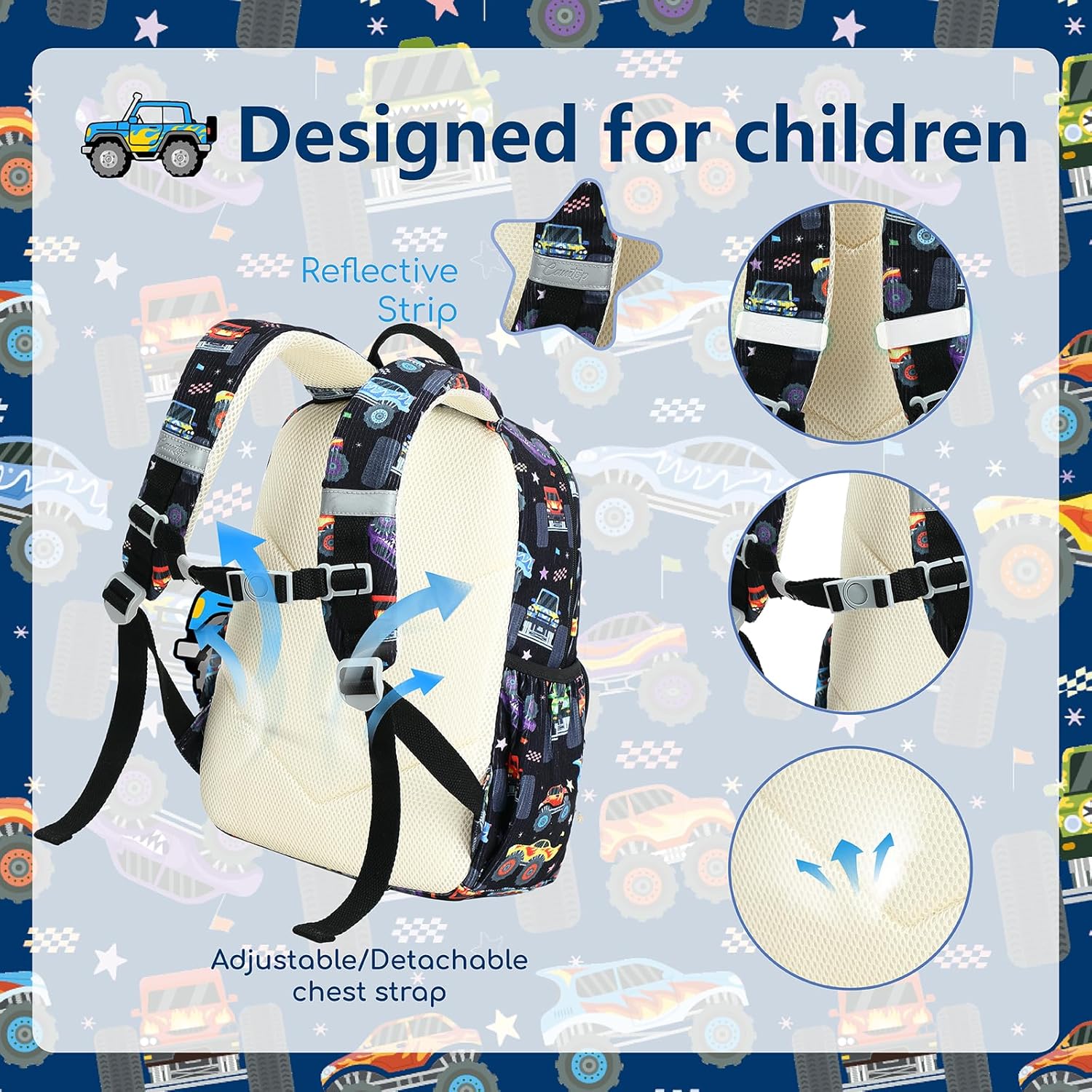 CAMTOP Kids Backpack Preschool Kindergarten Bookbag Toddler School Bag for Boys and Girls | Preschool, Kindergarten, Bookbag, Toddler - Image 6