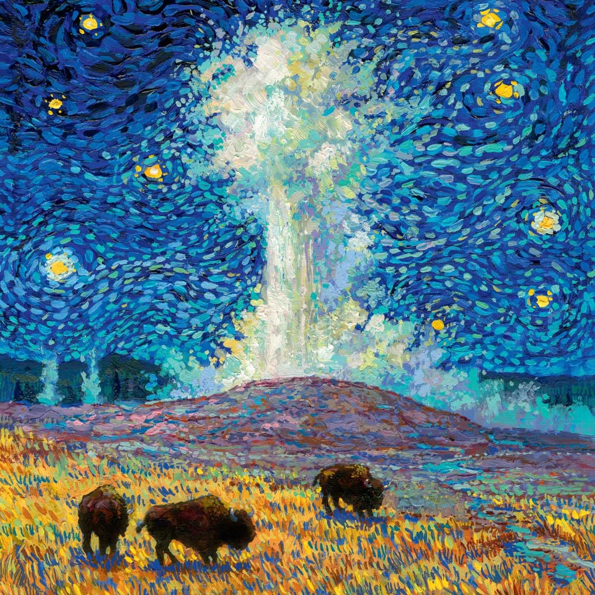 Calendario National Park de noche estrellada 2026 de 12 x 24 pulgadas