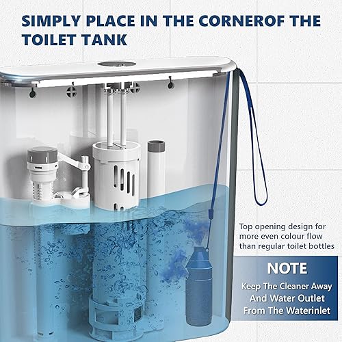 Miniatura 3 de MyKlens Botella limpiadora de inodoro, pastillas limpiadoras automáticas de inodoro en botella, fácil de usar, efecto duradero, limpiadores de