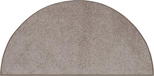 Miniatura 3 de Furnish my Place Alfombra moderna comercial de color sólido para interiores y exteriores, color beige, 22 x 44 pulgadas, media redonda, apta para