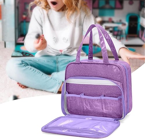 Miniatura 7 de LoDrid Funda de transporte para muñecas compatible con LOL Surprise Dolls All bolsa de almacenamiento organizadora colgante con 6 bolsillos