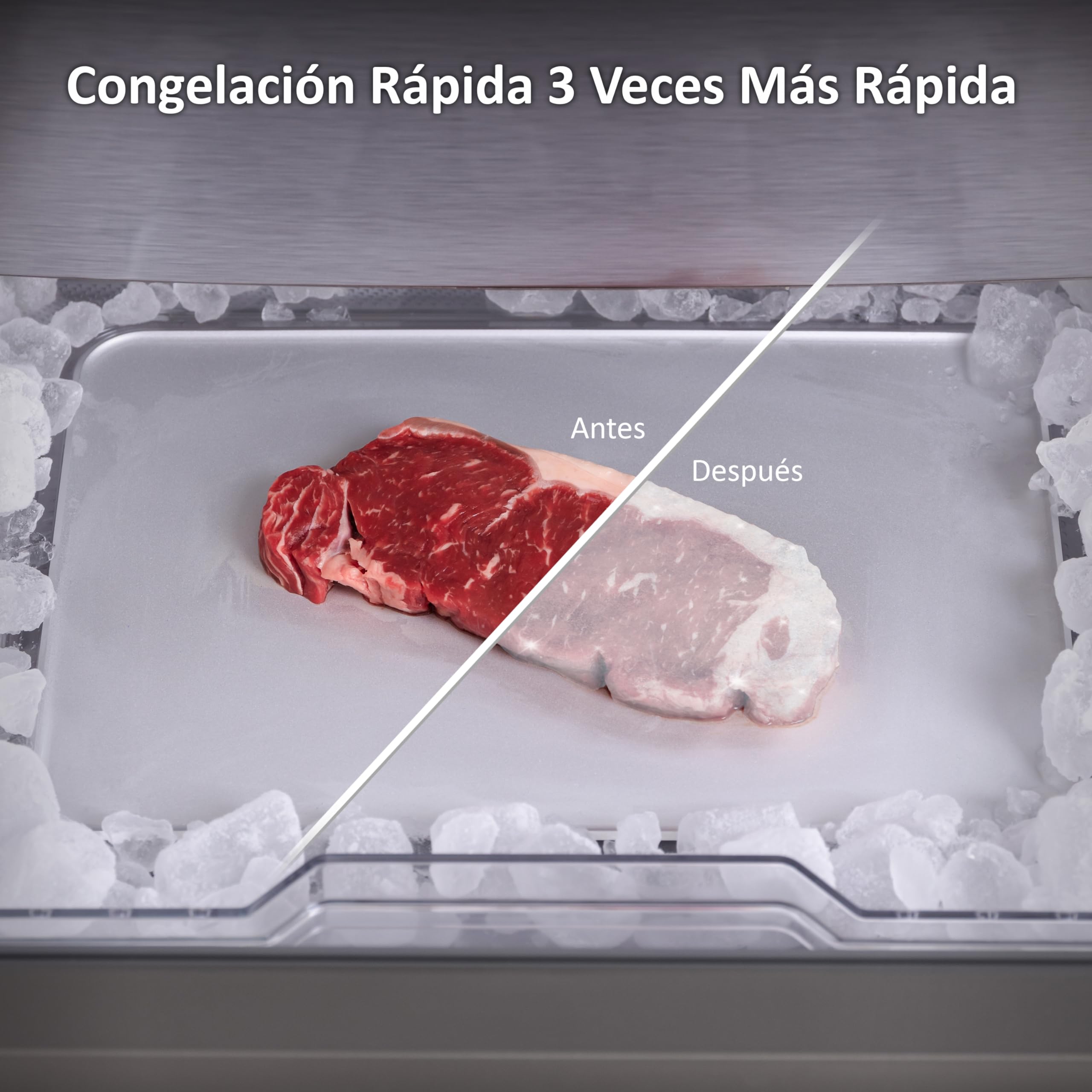 Haier Fresher Pad Bandeja de Aluminio para el congelador, acelera el congelamiento y el descongelamiento de Alimentos, conserva los Alimentos congelados Frescos y saludables
