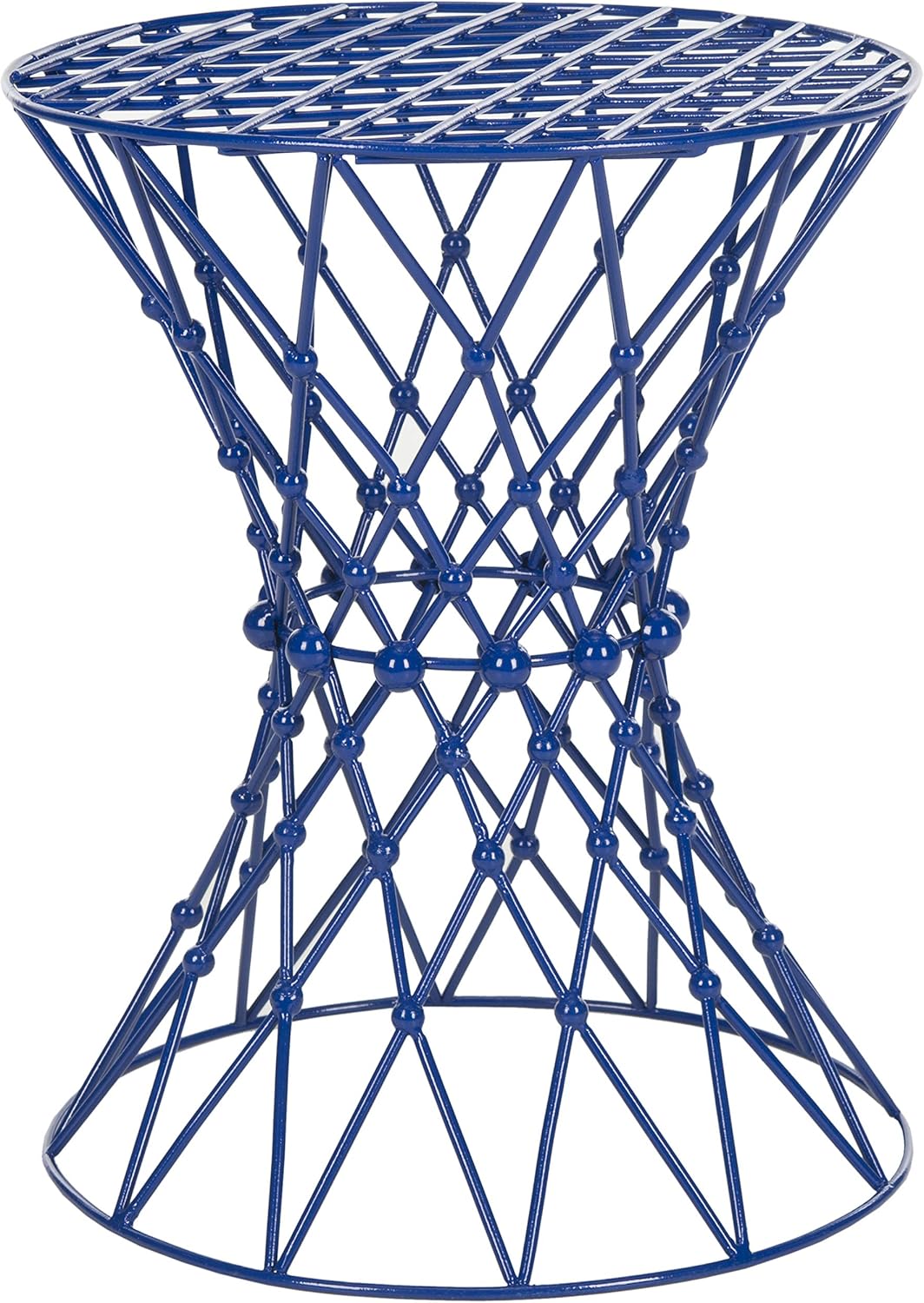 Safavieh Home Collection Charlotte Dark Blue Wire Stool