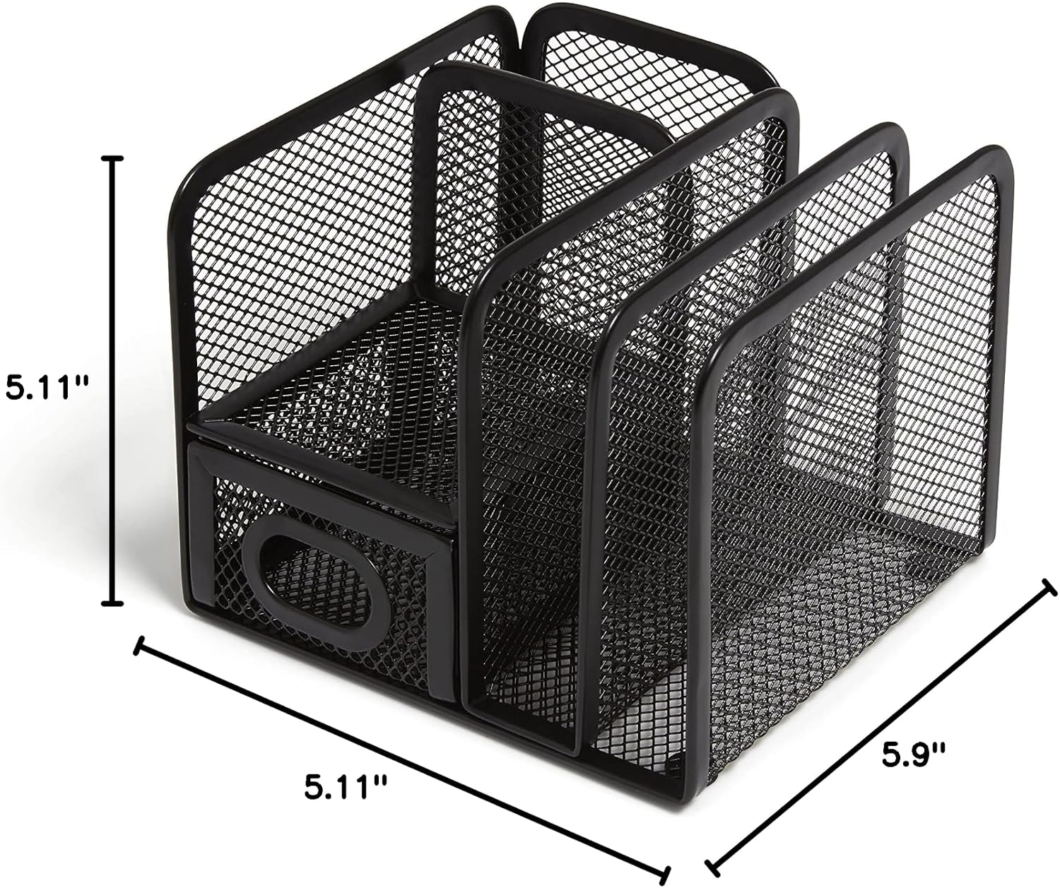 Tru Red Tr57532-Cc 5 Compartment Wire Mesh Accessory Holder, Matte