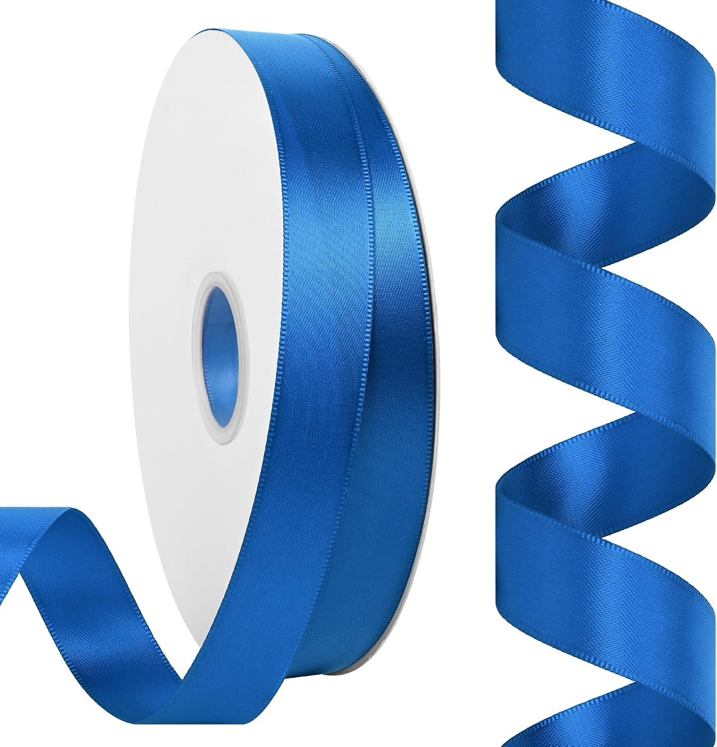 Royal Blue Satin Ribbon 7/8 Inch 100 Yards Double Faced Polyester Satin Ribbon for Gift Wrapping Valentine’s Day Weddings DIY Crafts Flower Bouquet Bow Making Home Decor Sewing