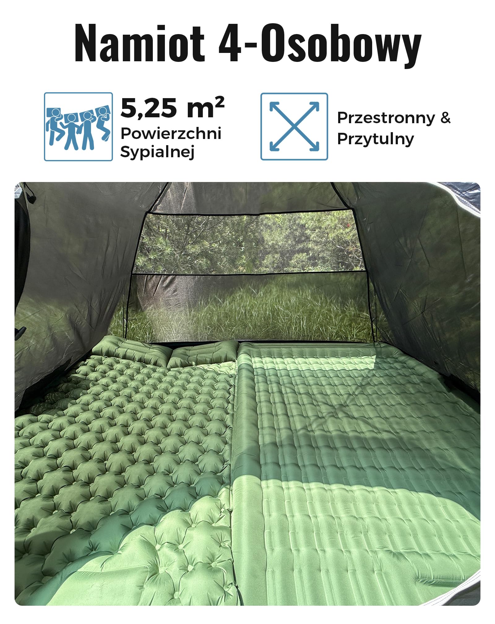 KingCamp MONDOME II namiot kempingowy dla 4 osób, ultralekki, wodoodporny namiot kopułowy, kompaktowy i przyjazny dla plecaka, idealny namiot na kemping, trekking i do aktywności na świeżym powietrzu