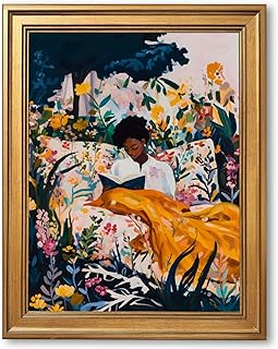12 Small Entry Closet Ideas for Organized Entryways 41 Gold Framed Canvas Wall Art Black Woman Reading in Floral Bed Poster Pri...