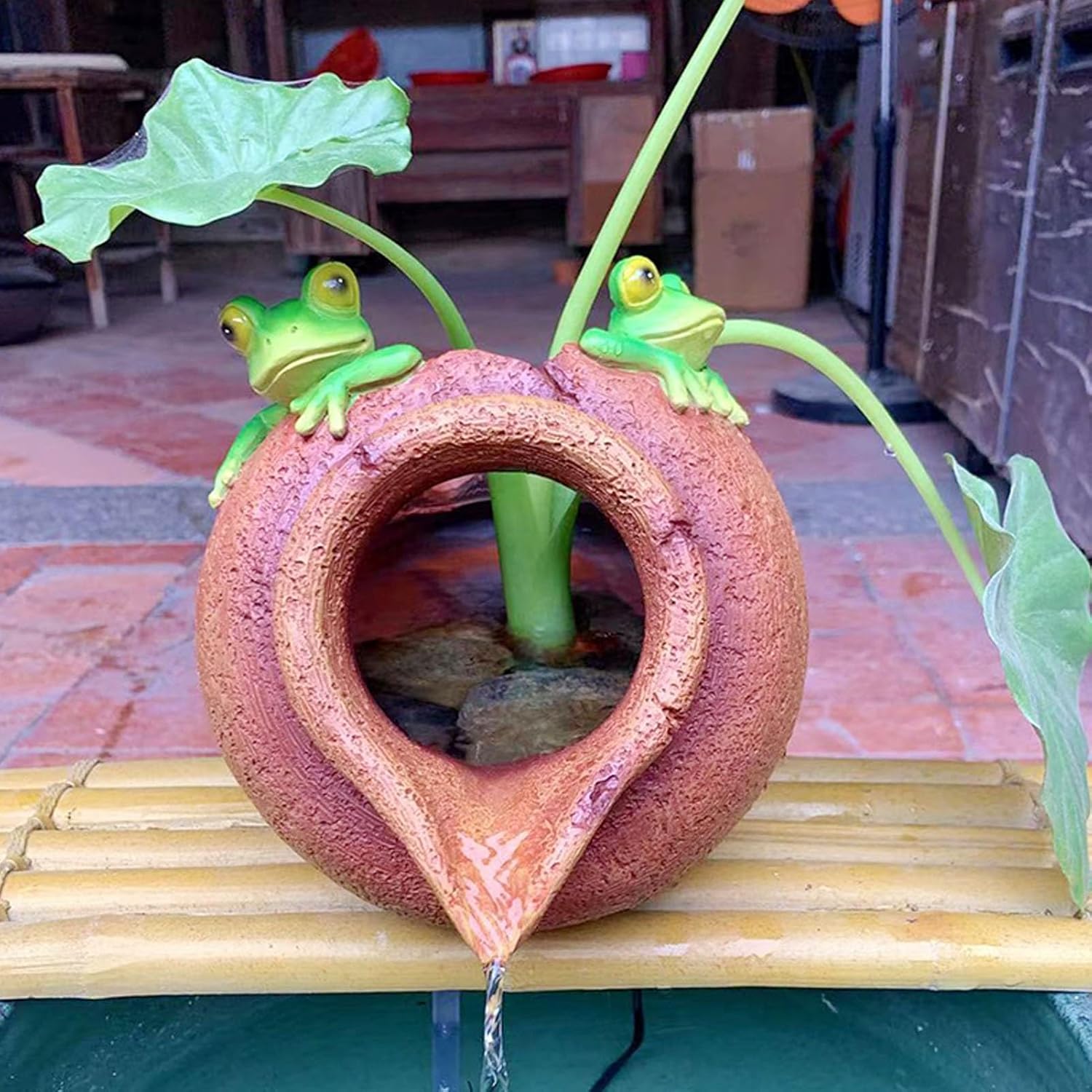 Spitters for Ponds, Outdoor Water Feature Statue, Animal Pond Fountains, Tank Automatic Circulation Water Landscaping, Garden Decor for Koi Pond