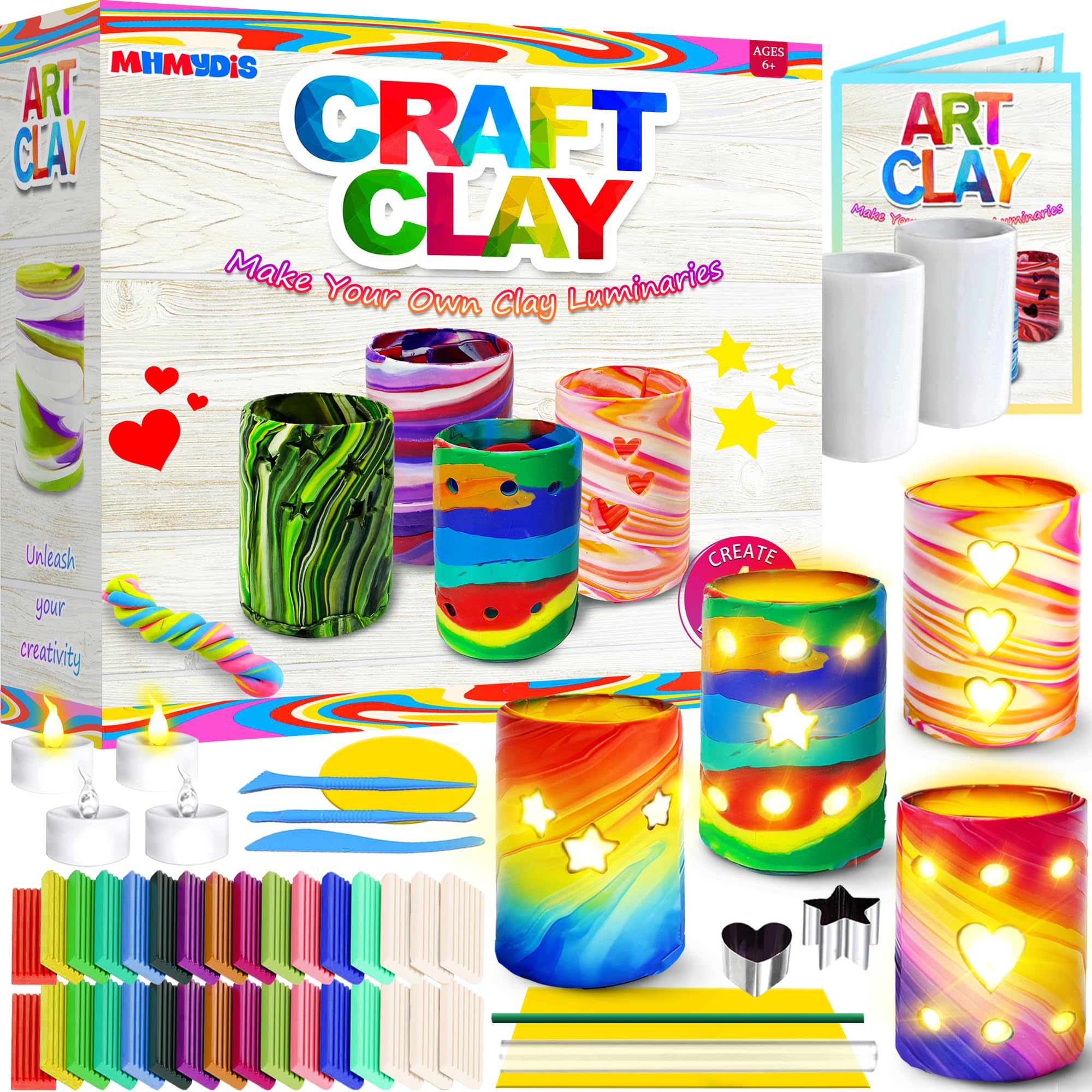 Amazon.com: MHMYDIS Make Your Own Clay Luminaries - Arts and