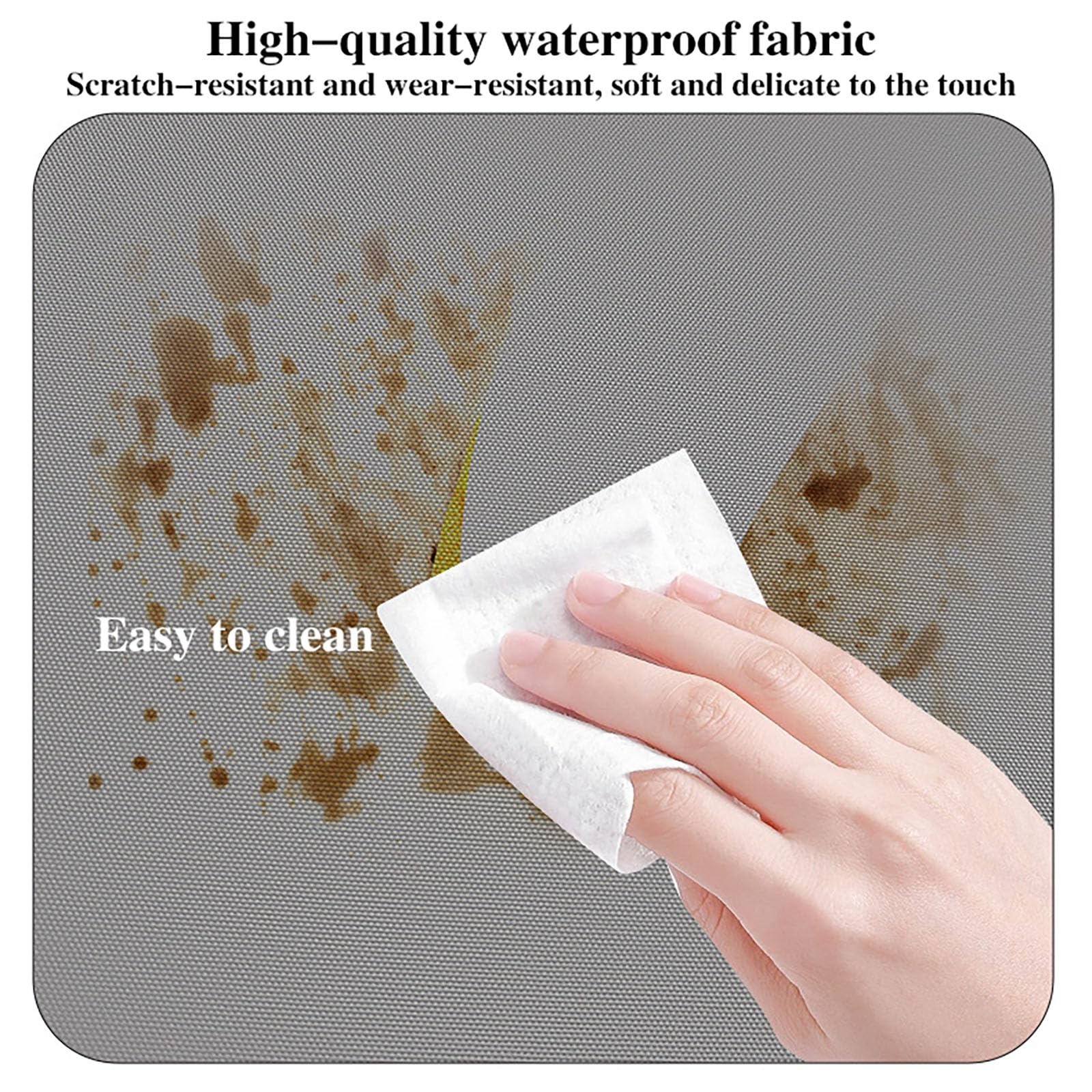 Cuscino Imbottito Impermeabile per Panca da Esterno 200x30x3cm, Light Gray