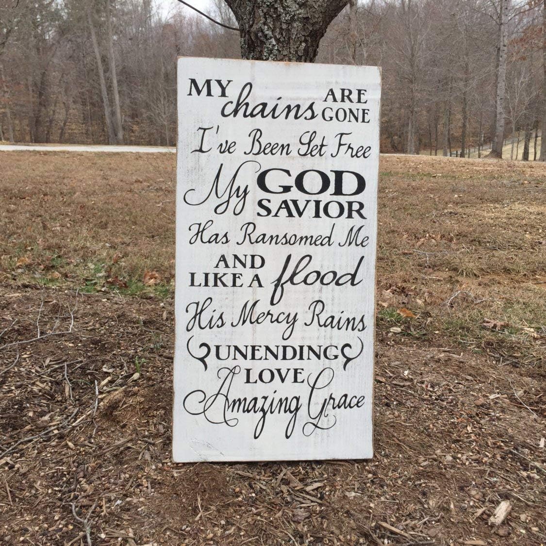 UFunhome Amazing Grace Sign My Chains are Gone Ive Been Set