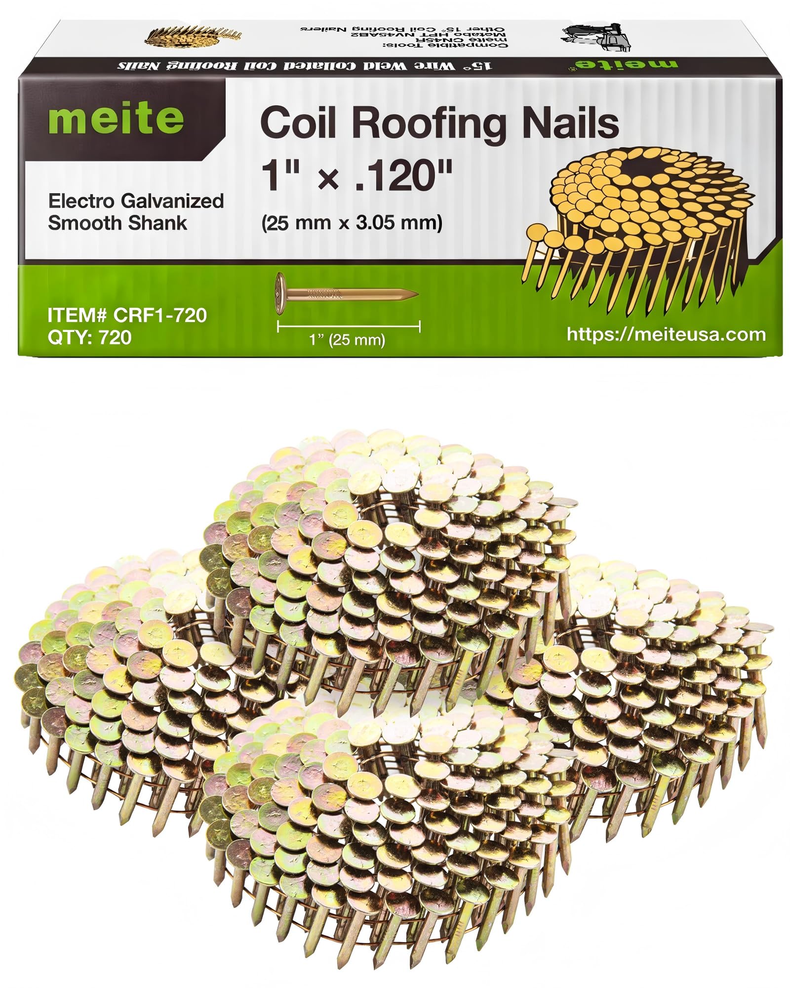 Roofing Nails - 720 Count - 1-1/4 Inch -8