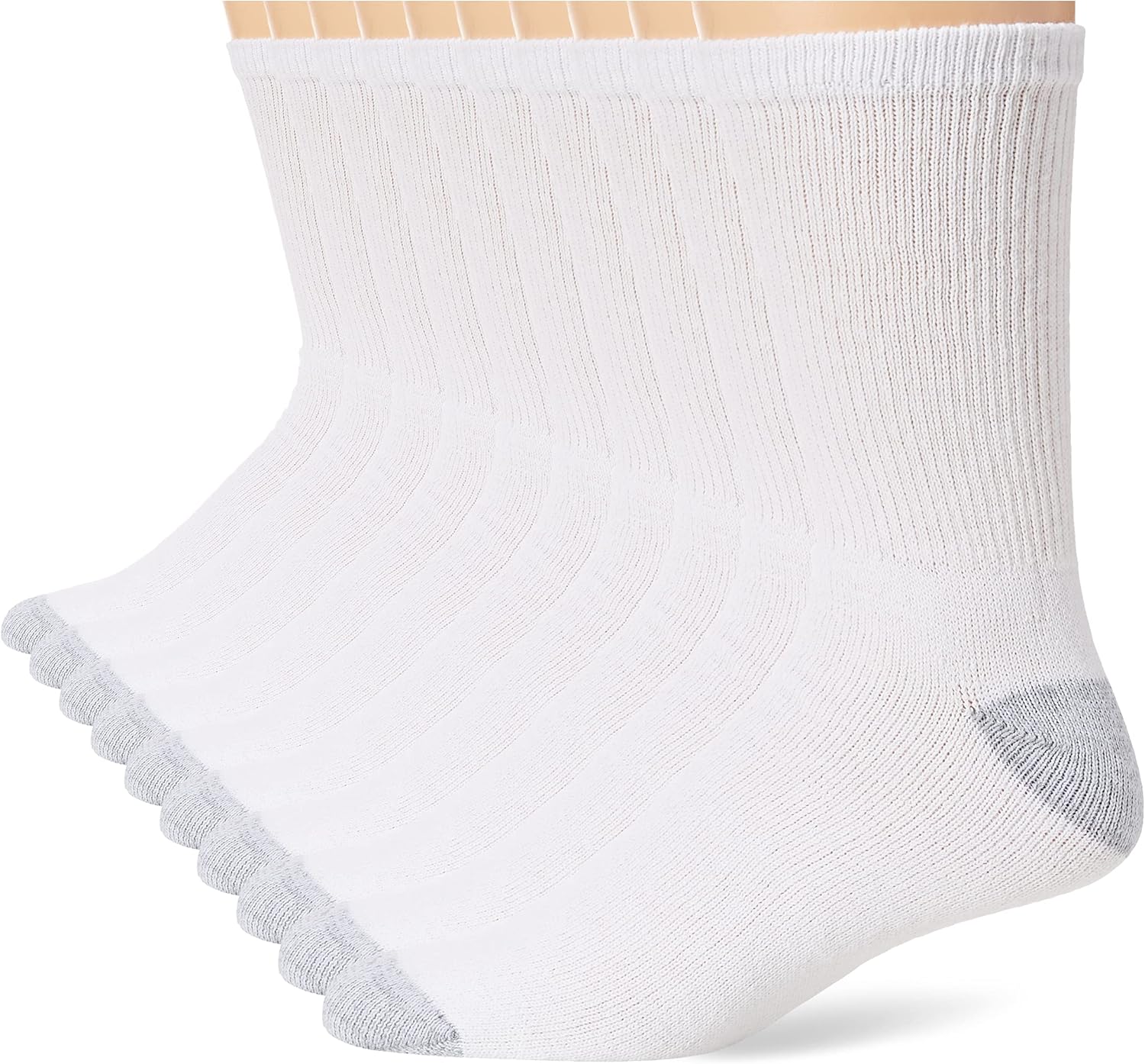 Hanes Men's FreshIQ Cushion Crew Socks (Shoe Size: 6-12), 6-Pack