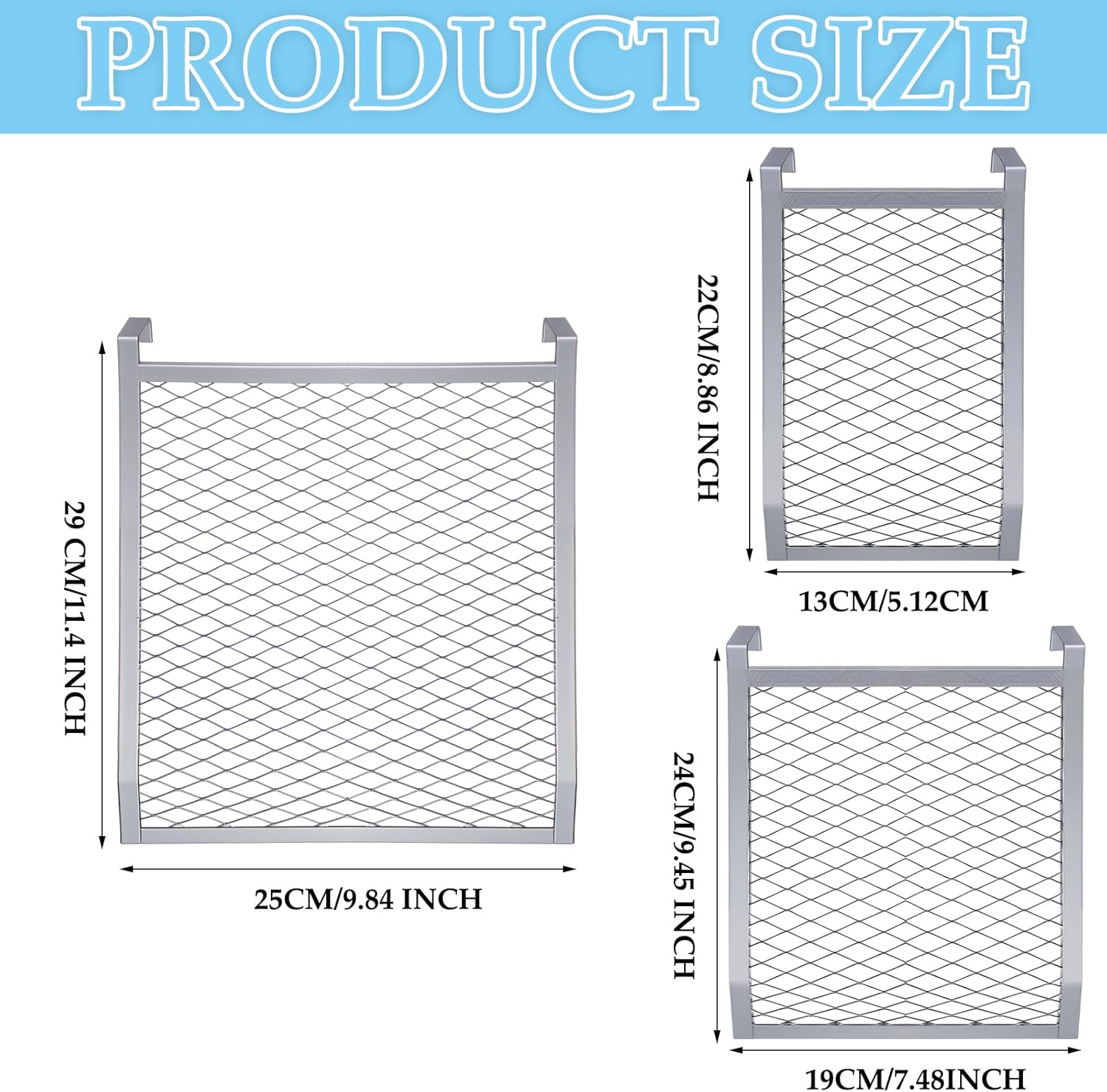 Paint Roller Grid 3 Pack 4 Sided Metal Paint Bucket Grid for 1, 2, 5 Gallon Buckets Heavy Duty Painting Screen for Roller Brushes Painting Tools for Home Professional Use