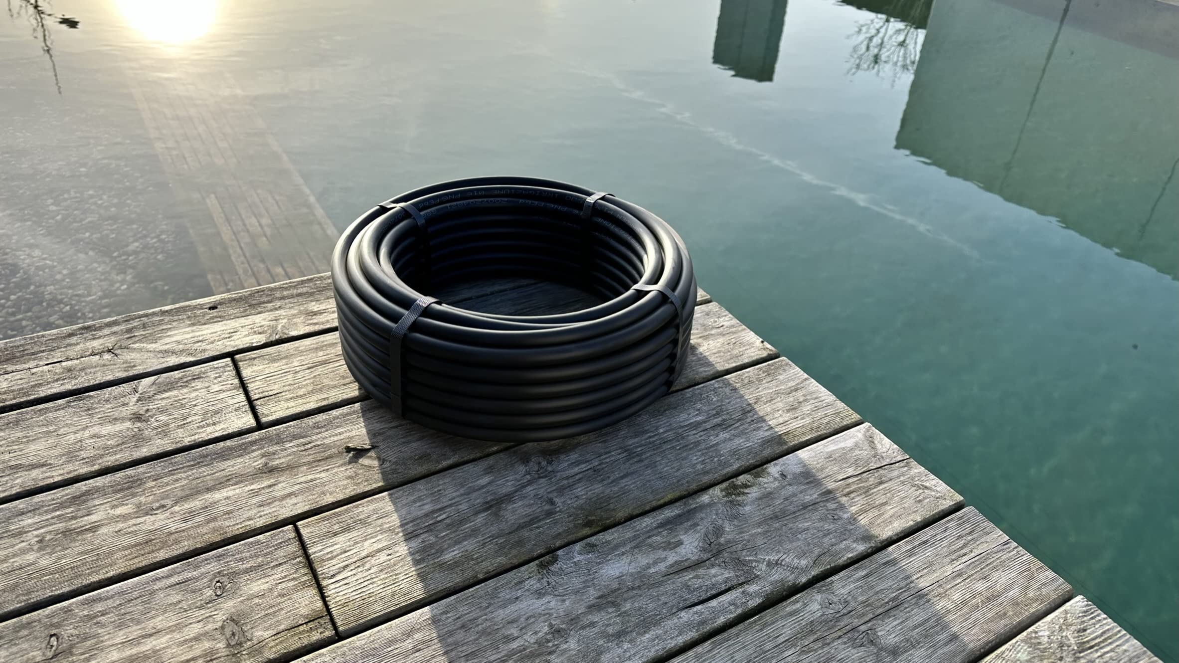 Wacredo Premium PE-LD Verlegerohr PN6 16mm 25lfm Wasserleitung Bewässerung Versorgungsleitung Brauchwasser Druckrohr schwarz UV-Beständig
