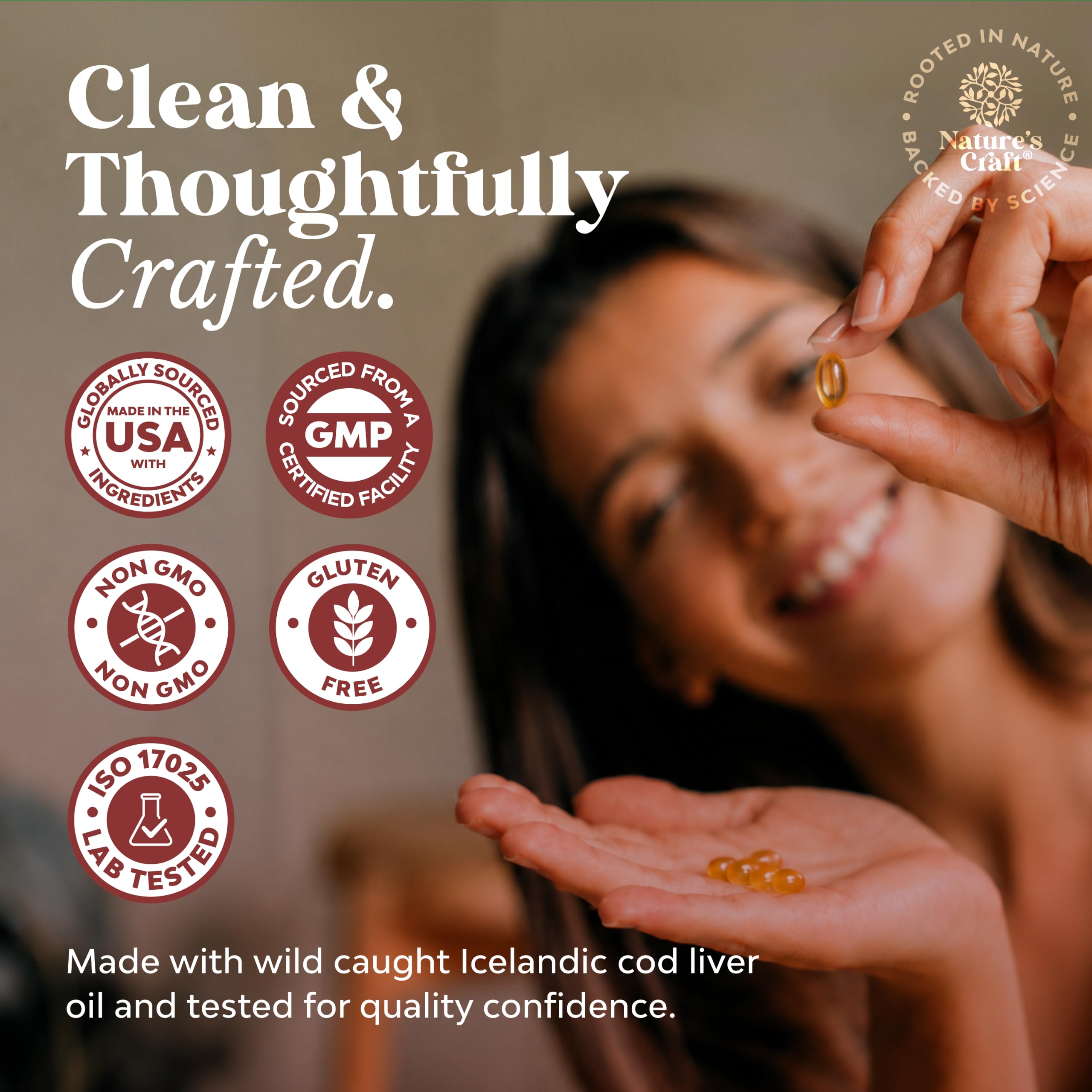 Icelandic Cod Liver Oil Softgels - Omega 3 Fish Oil with Vitamin A - 180 Ct — Amazon image 7