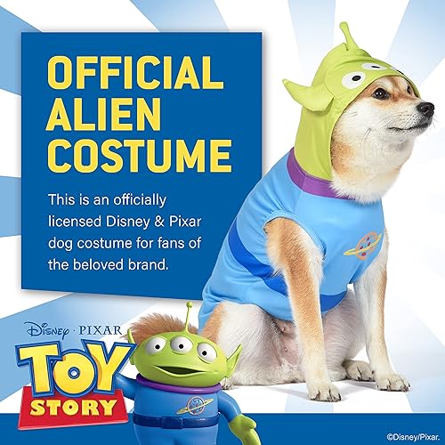 Miniatura 2 de Disney for Pets Disfraz de extraterrestres para perros de Toy Story, extra pequeño, talla XS, disfraz de Halloween para perros, con licencia oficial