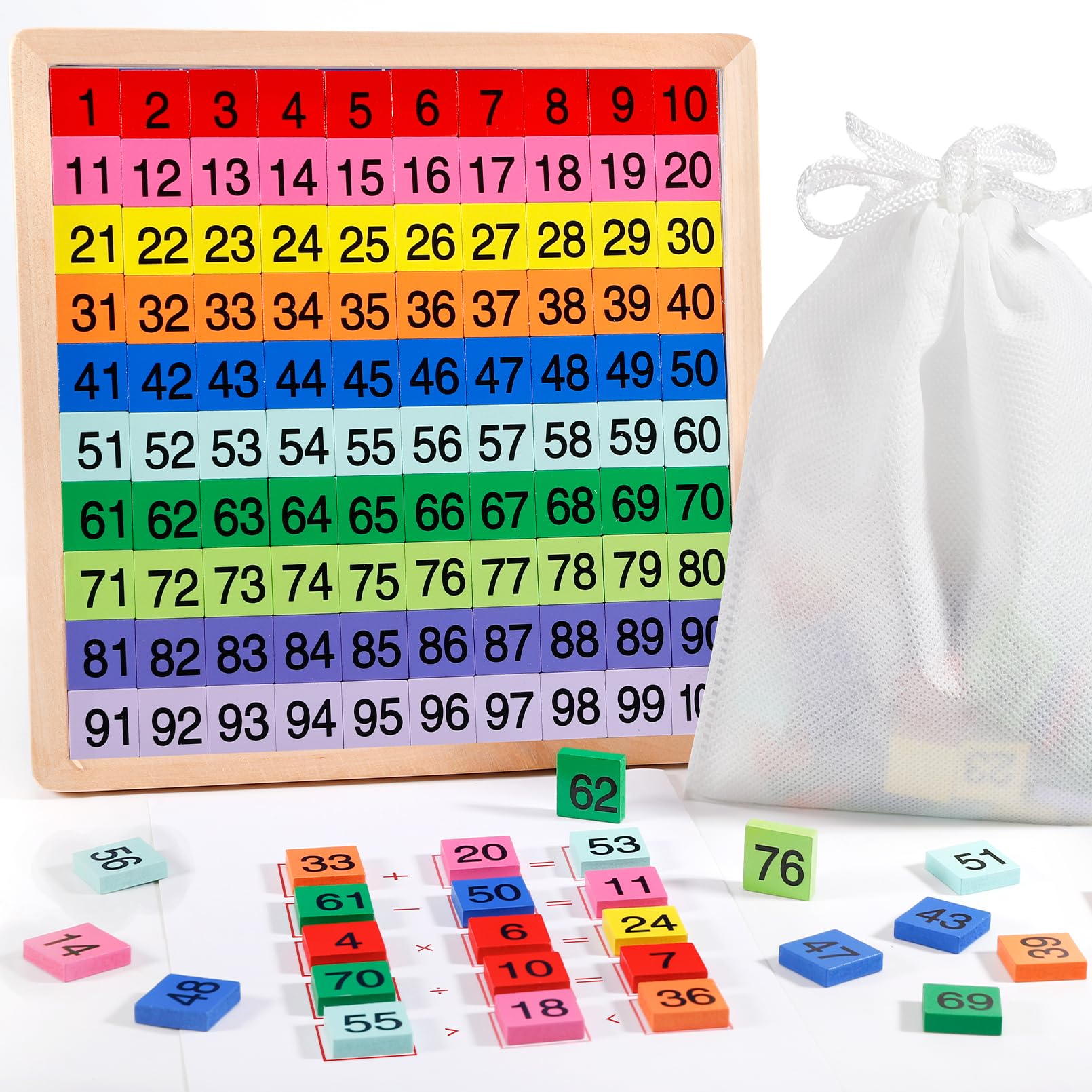 Loppdece Hundertertafel Holzpuzzle