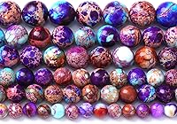 Vista 54 de 45 piezas de cuentas de jade birmano de piedra natural de 5⁄16 pulgadas (8 mm) para hacer joyería, pulseras de cristal de bricolaje