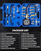 Vista 8 de Kit de prueba de presión de combustible Orion Motor Tech, probador de presión de combustible con manómetro de presión de combustible de 0-140 psi