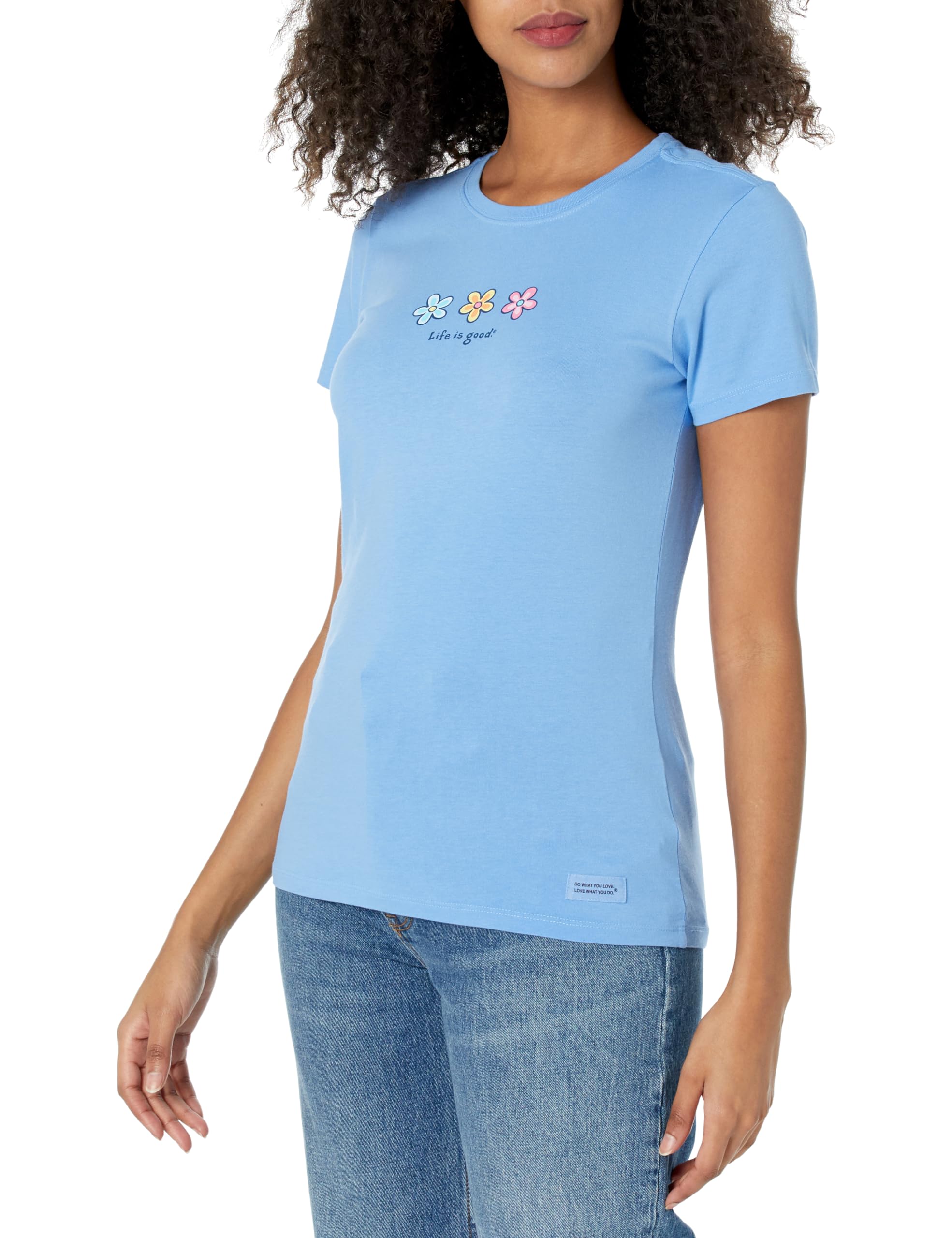 Life is Good Women's Crusher Tee Three Daisies