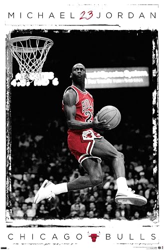 Trends International Michael Jordan - Dunk Wall Poster, 22.375" x 34", Unframed Version