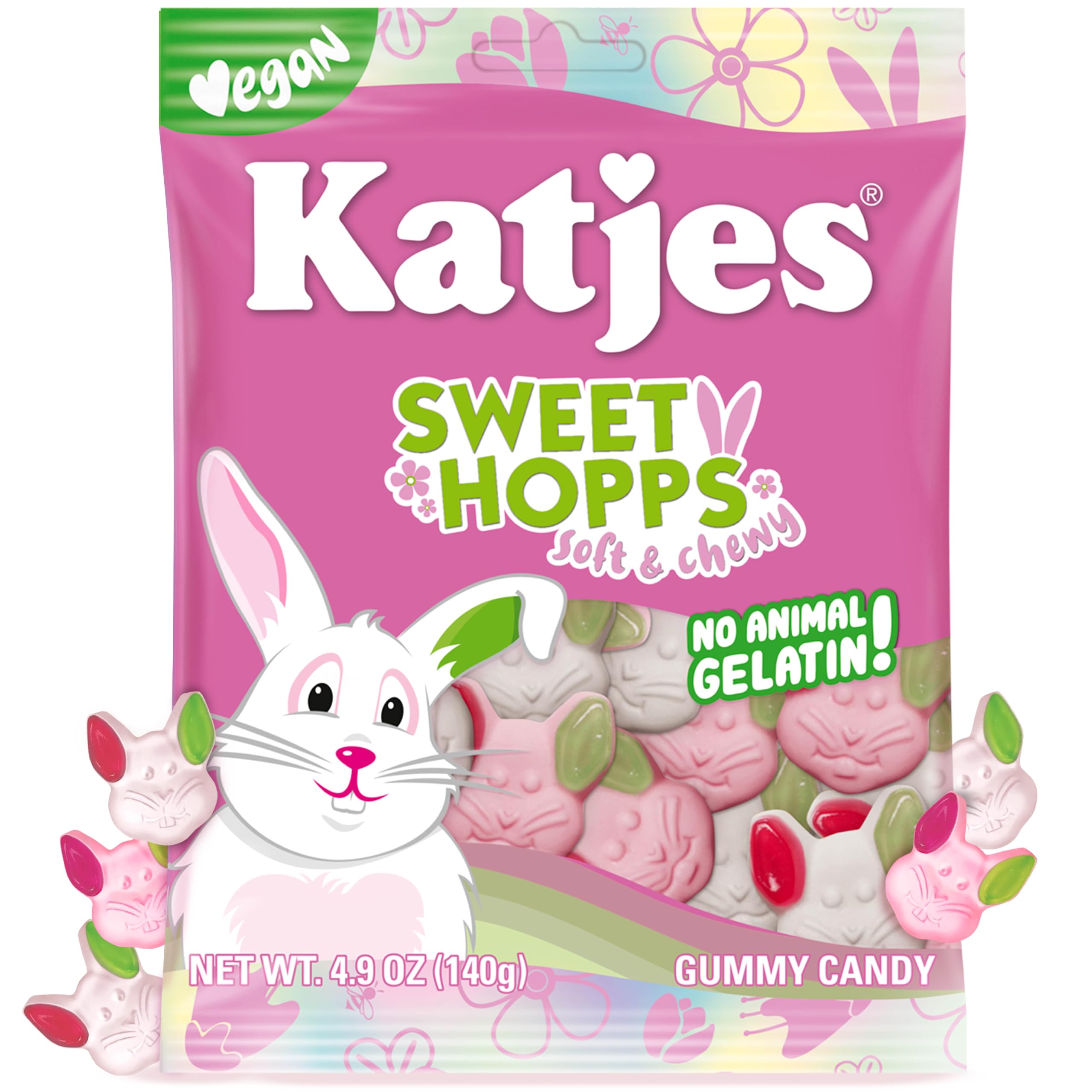 Amazon.com : Katjes Sweet Hopps Foam and Fruity Gummy Candy, Bunny