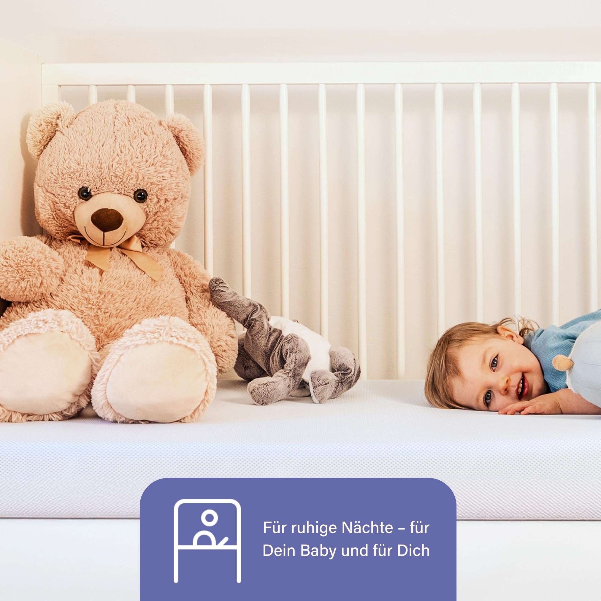 Emma Classic Kindermatratze 70x140 cm – Testsieger – Beste Matratze im Test (Stiftung Warentest) – Atmungsaktiv, Oeko-TEX® Zertifiziert, Waschbar – Für Babybett & Kinderbett
