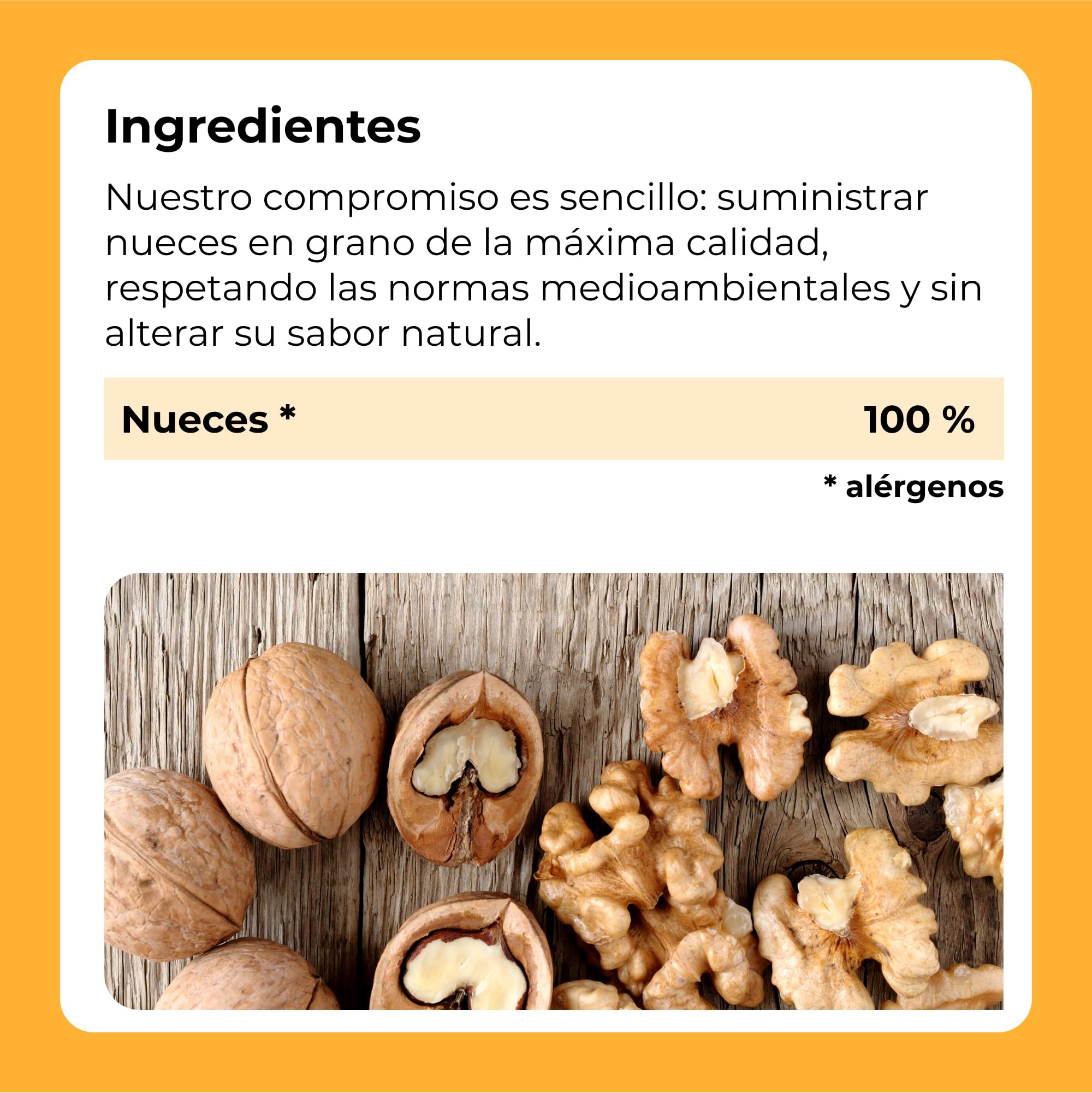 Nueces gran calibre 1kg Natural Sin sal Dorimed