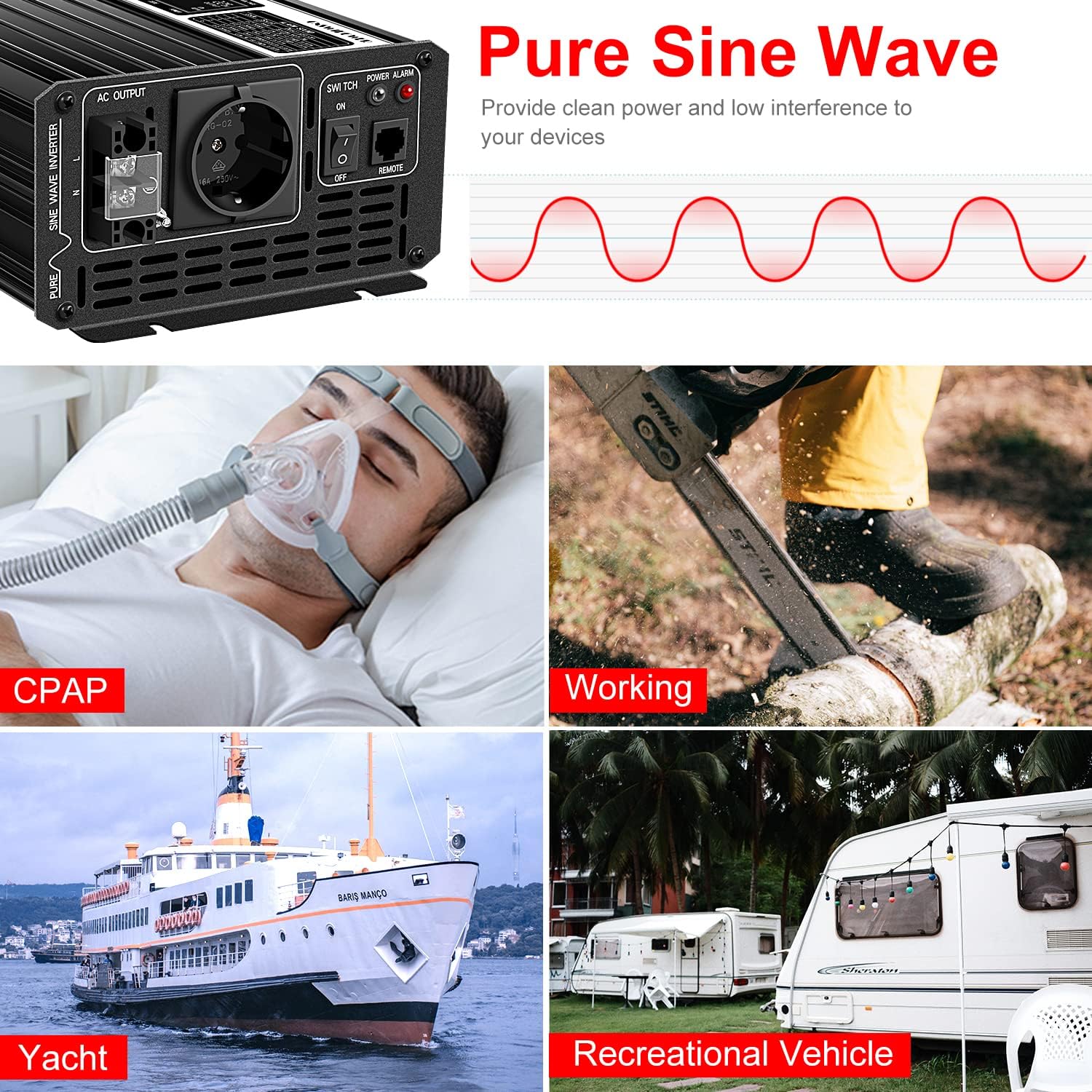 CNSWIPOWER 2000W Pure Sine Wave Inverter User Manual