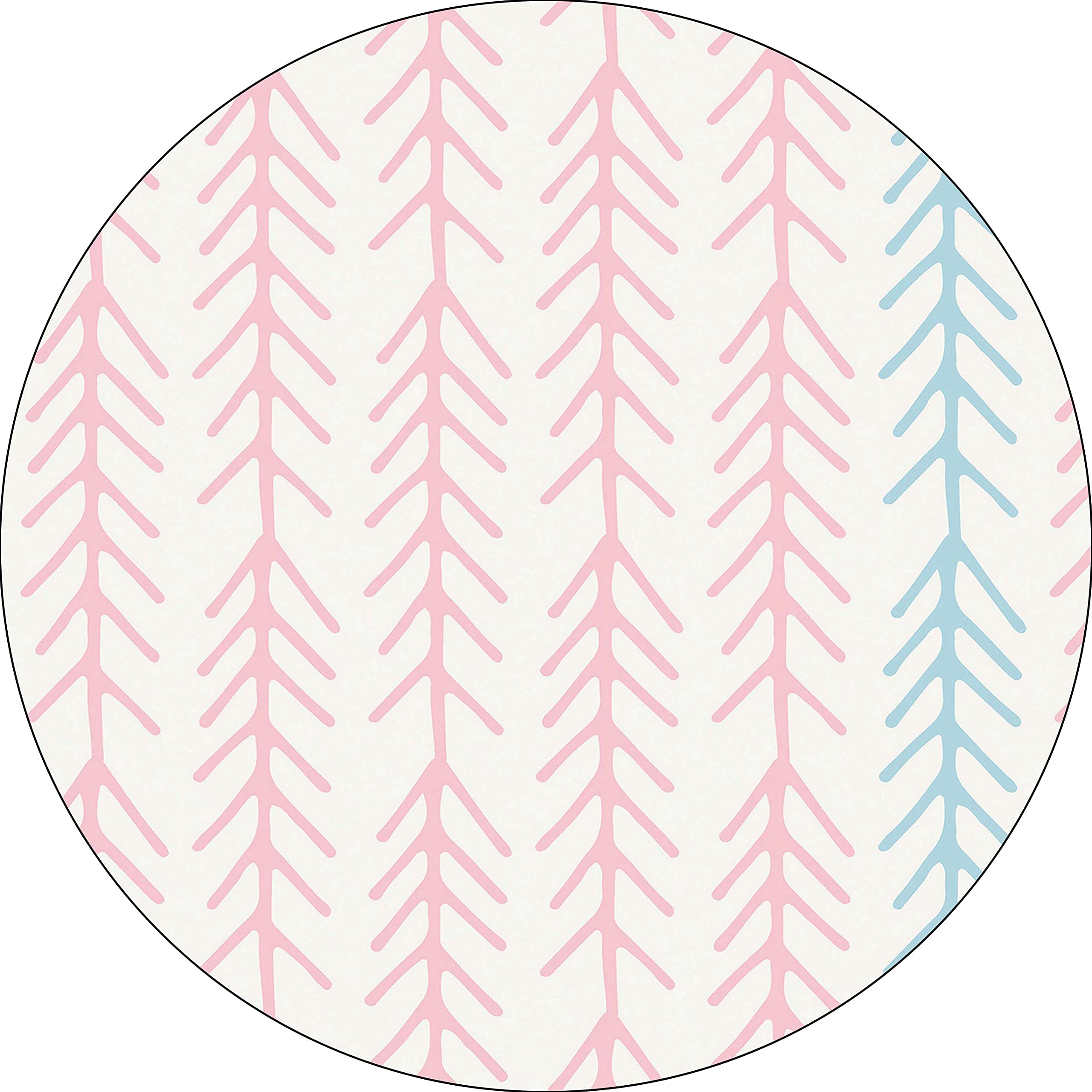 Bonateks, Round Digital Printed Mouse Pad, Non-Slip Base, for Office and Home, Diameter:22cm