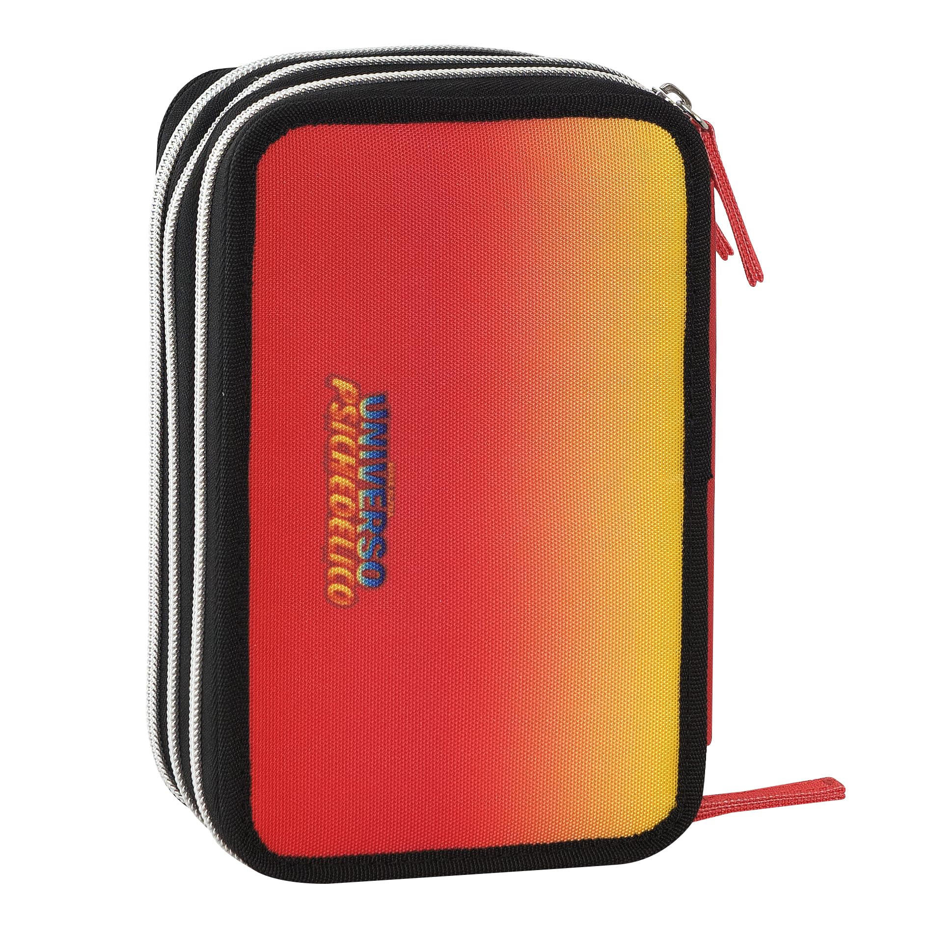 BRAINROT - Astuccio Scuola Ufficiale Brainrot, Astuccio 3 Scomparti con Forbici, Pennarelli, Matite Colorate, Penne, Temperino, Righello e Gomma, Interno Foderato, 20x13hx7 cm