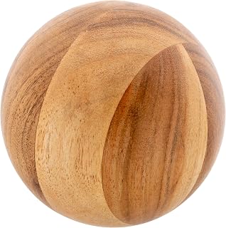 Karma, Wooden Orb Decor Boho Wood, Decorative Objects Modern Shelf Decor Aesthetic for Table Shelf Mantel Living Room Décor, Orb