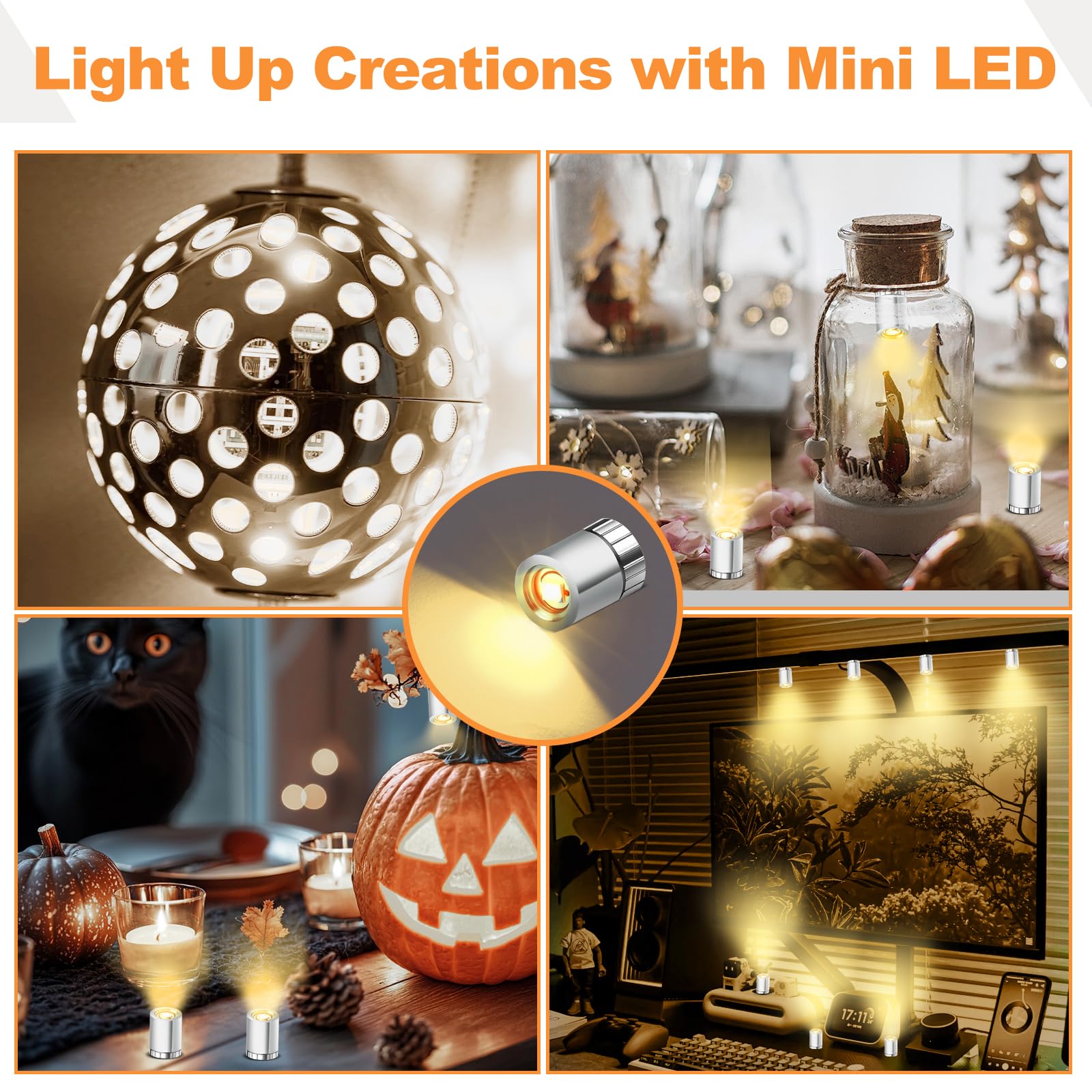 10 sztuk mini lampa LED, mała lampa Led na baterie, mała lampka do domku dla lalek, miniaturowa lampa Led do dekoracji imprezowych, witryn sklepowych, DIY, oświetlenie domku dla lalek (ciepła biel)