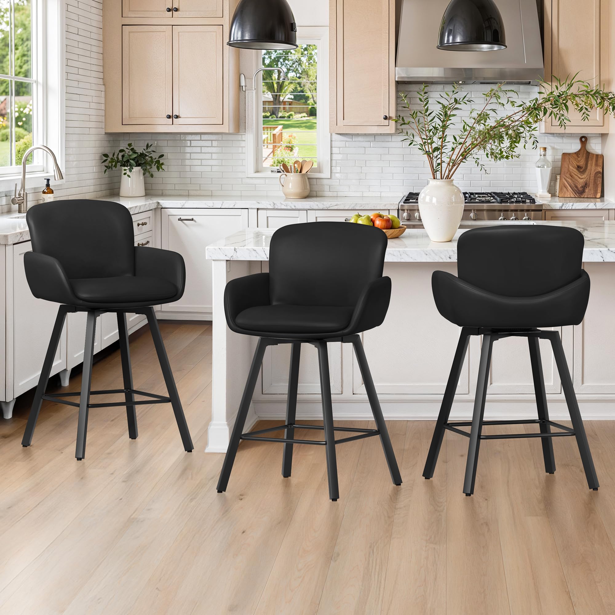 LUE BONA 26-inch Swivel Bar Stool, front view