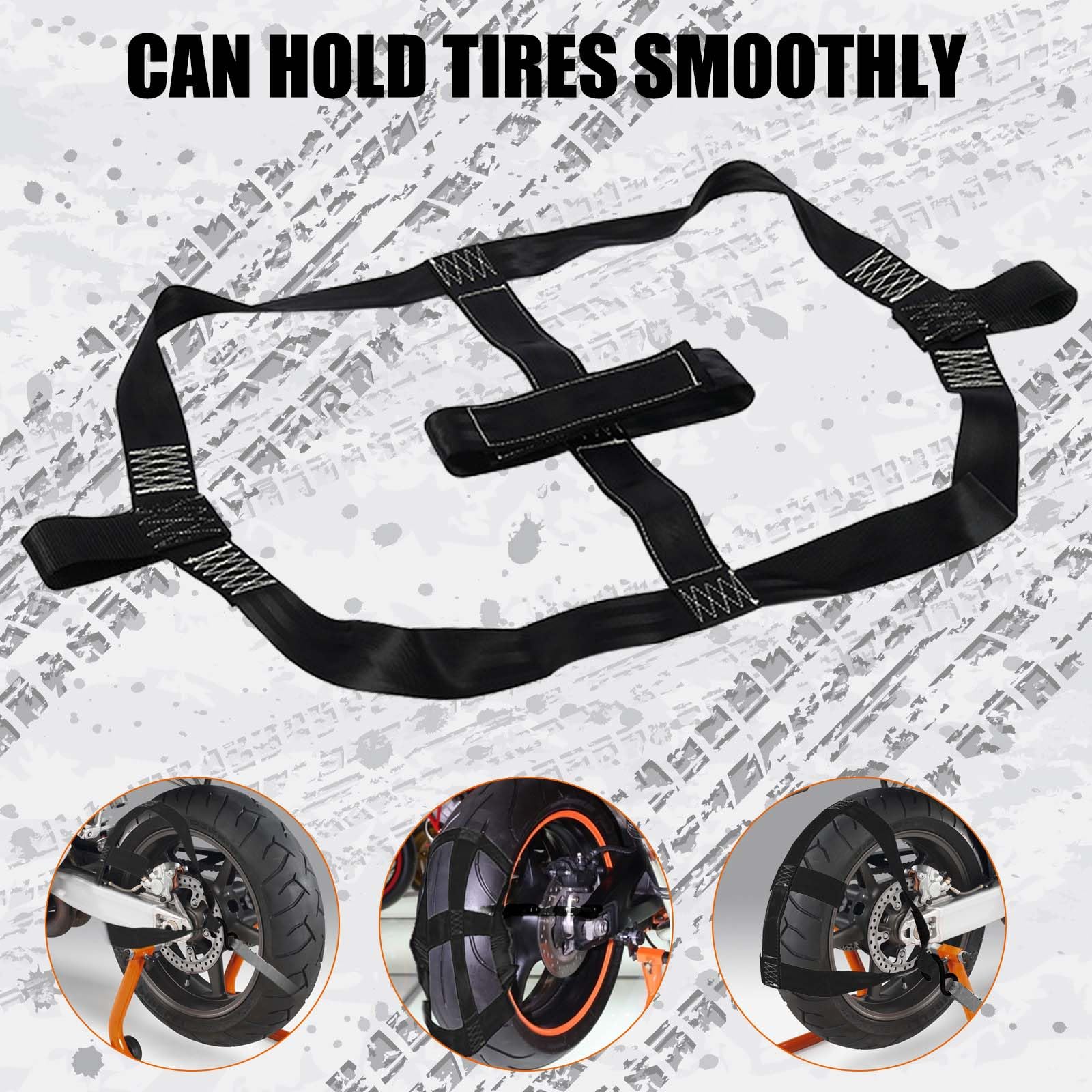 Pasy mocujące do motocykla: 48 mm, automatyczne, do roweru, czarne