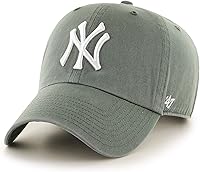 47 Brand MLB Moss Green Primary Logo Clean Up Adjustable Baseball Cap - One Size Fits Most Adults