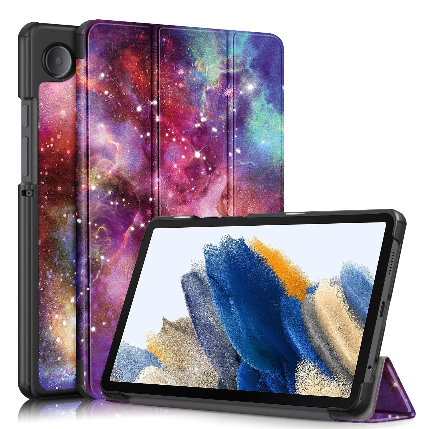 SINSO Slim Case for Samsung Galaxy Tab A9 8.7 inch 2023 (Model SM-X115N), Slim Lightweight Tri-fold Stand Protective Cover Case for Galaxy Tab A9 8.7” 2023 - Galaxy