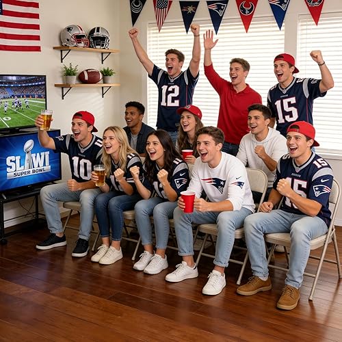 Miniatura 9 de Paquete de 4 sillas plegables, sillas de comedor plegables acolchadas de tela con asiento y respaldo de cojín, juego de sillas plegables para