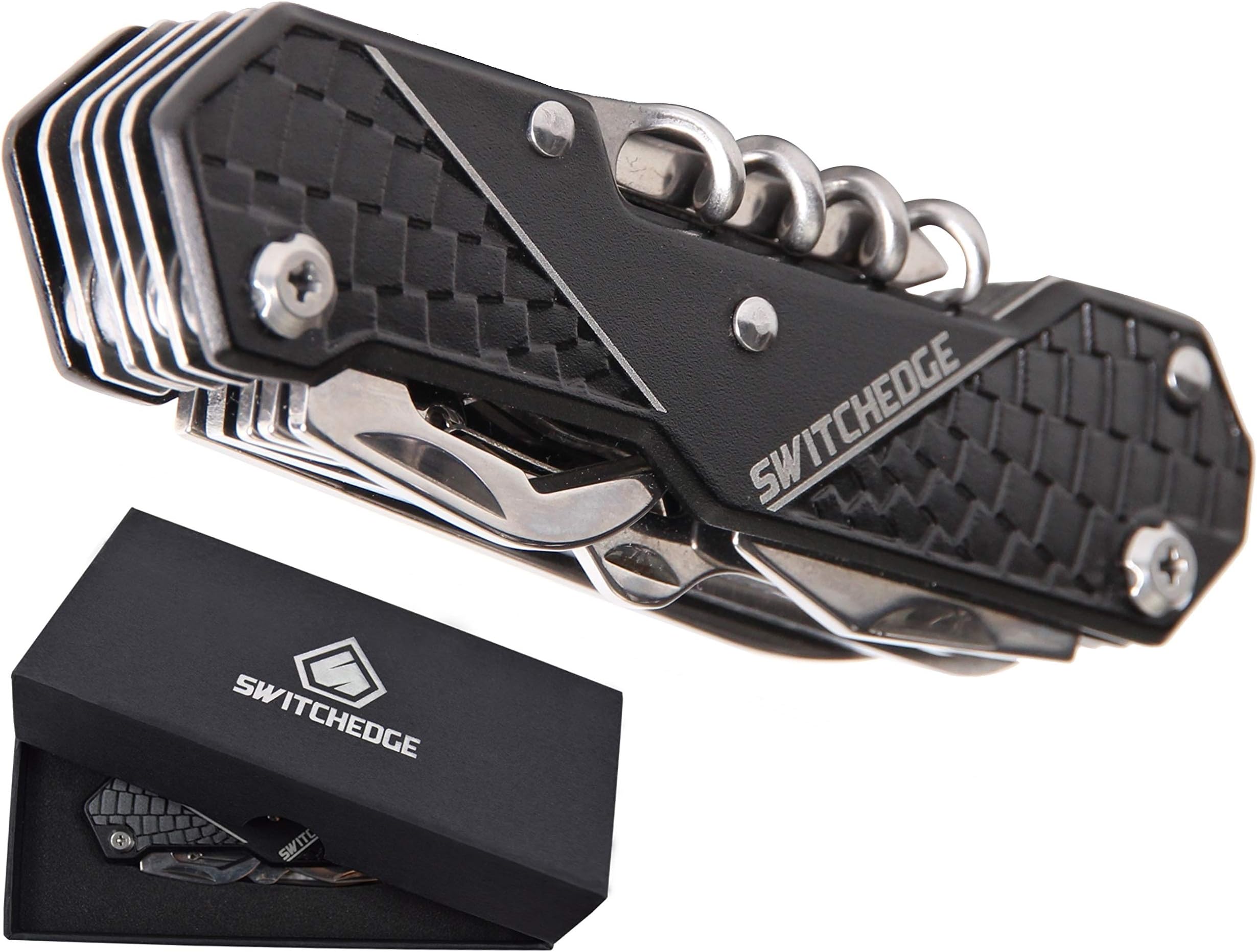 14 Tools in One Black Pocket Knife
