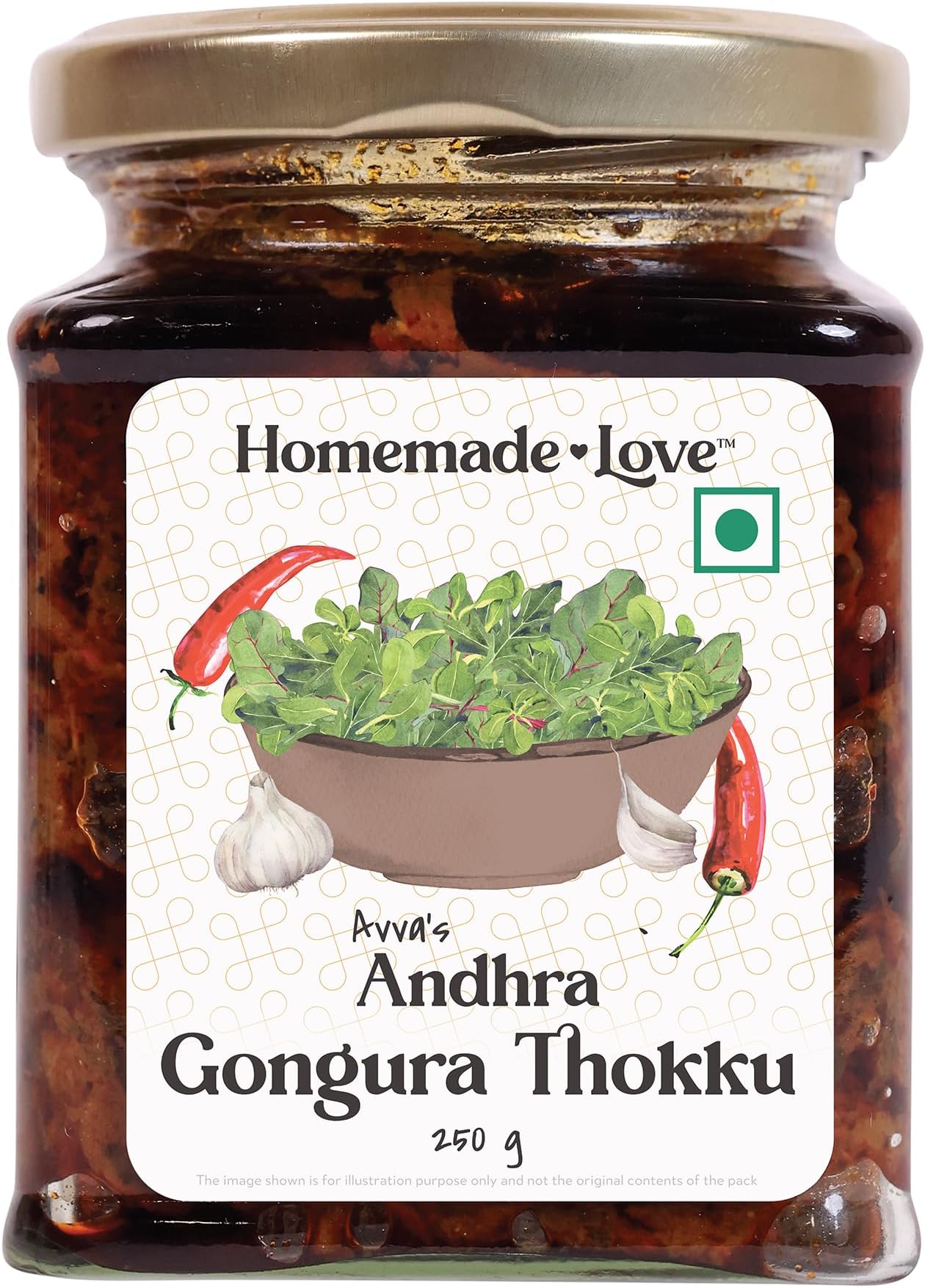 - Homemade Love Andhra Gongura Thokku (250 Gm) | Gongura Pickle with Garlic Pure Natural Home Made Taste | Authentic Andhra Style Achar Perfect for Rice, Dosa, Idli, Upma & Roti | No Preservatives