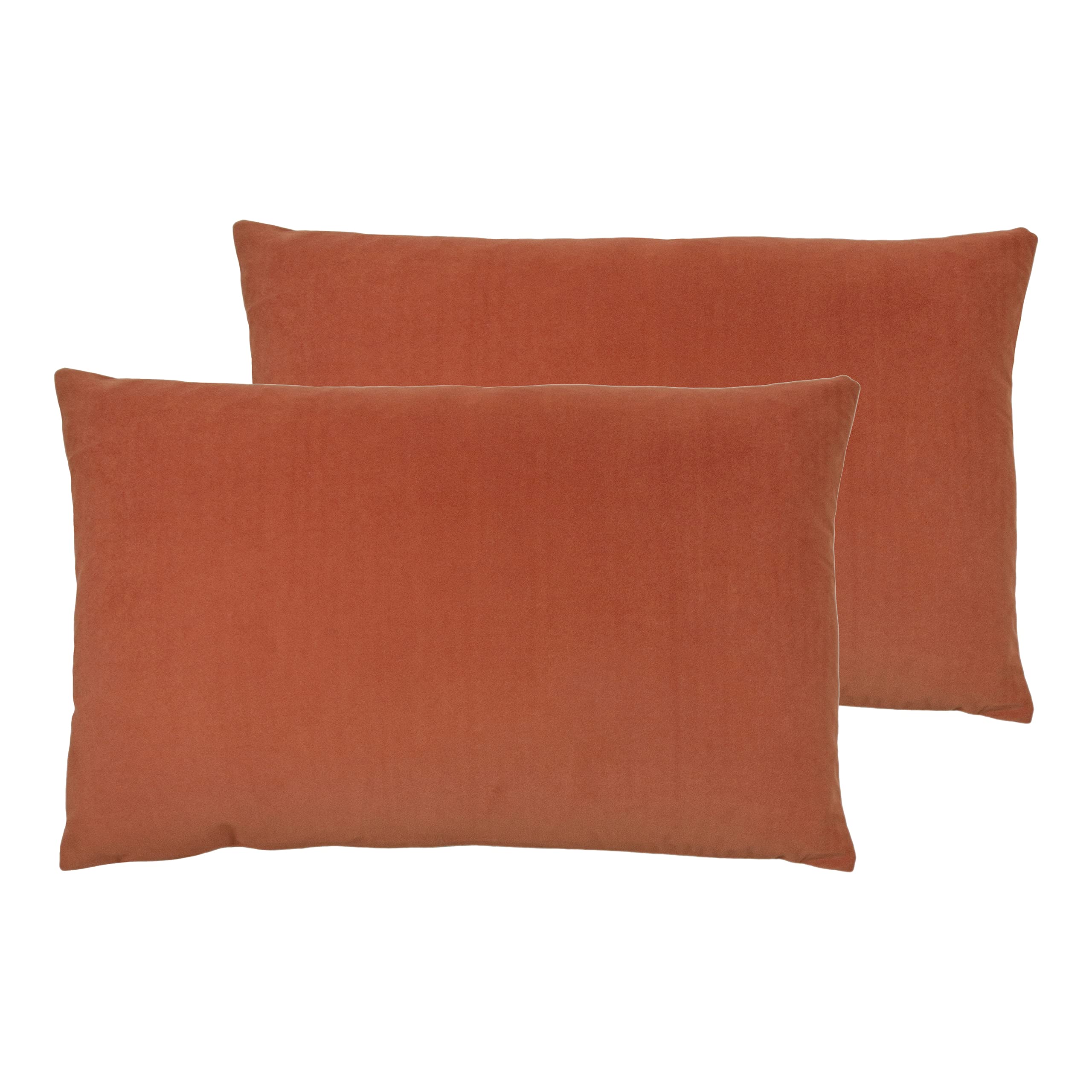 Furn. Contra Twin Pack Cushions - Polyester Filled - Brick Orange