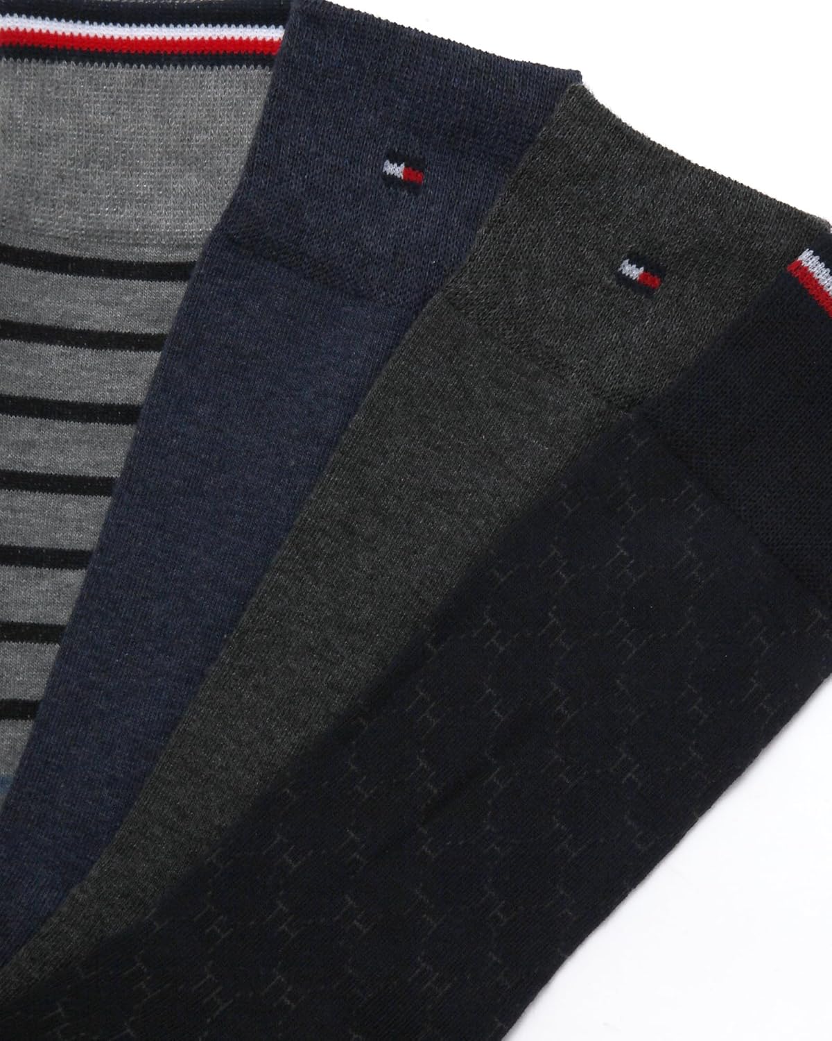 Tommy Hilfiger Mens Dress Socks - 8 Pack Lightweight Casual and Formal Everyday Crew Work Socks for Men with Reinforced Heel - Image 4