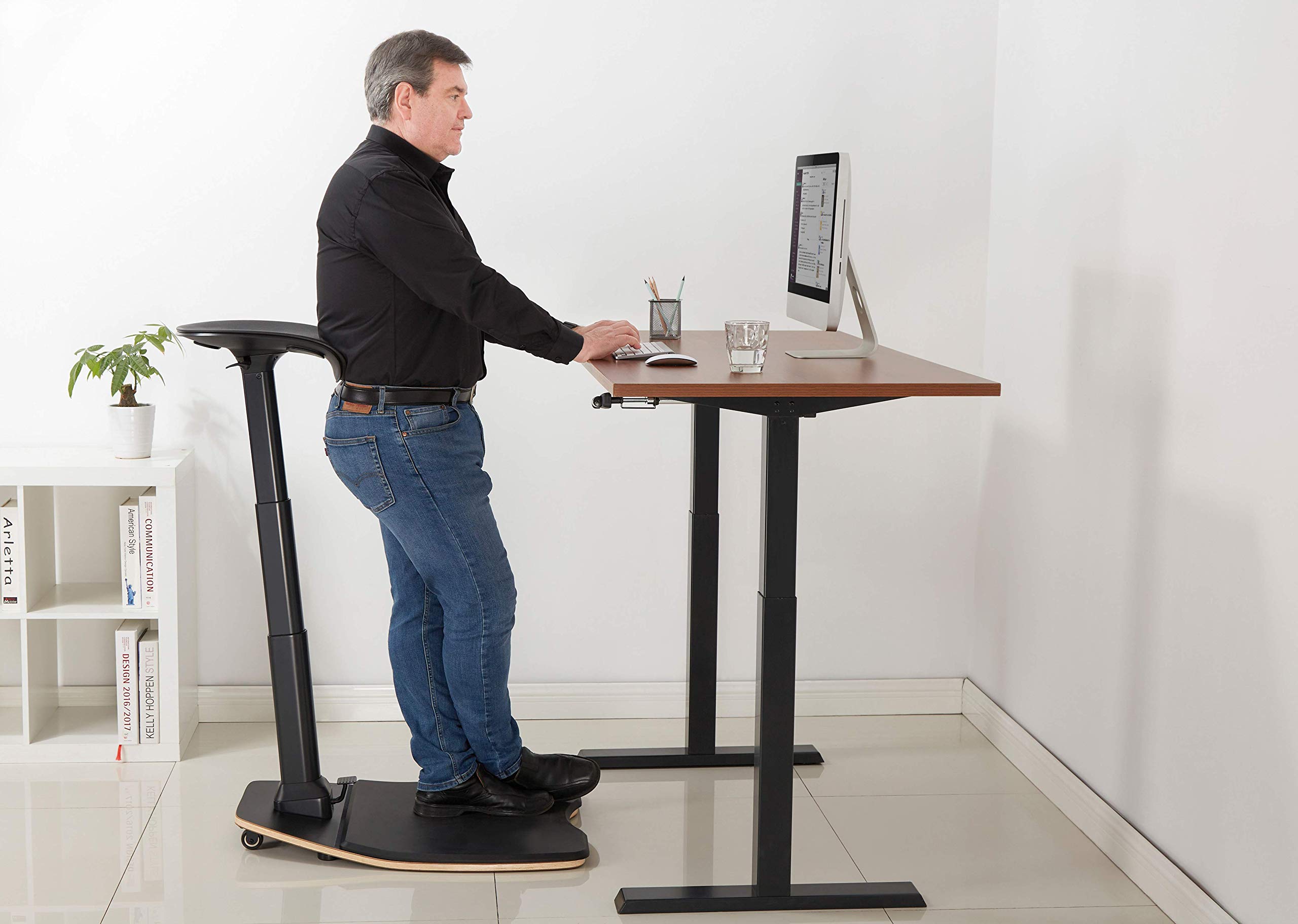 TechOrbits Standing Desk Posture Chair - Ergonomic Leaning Chair with