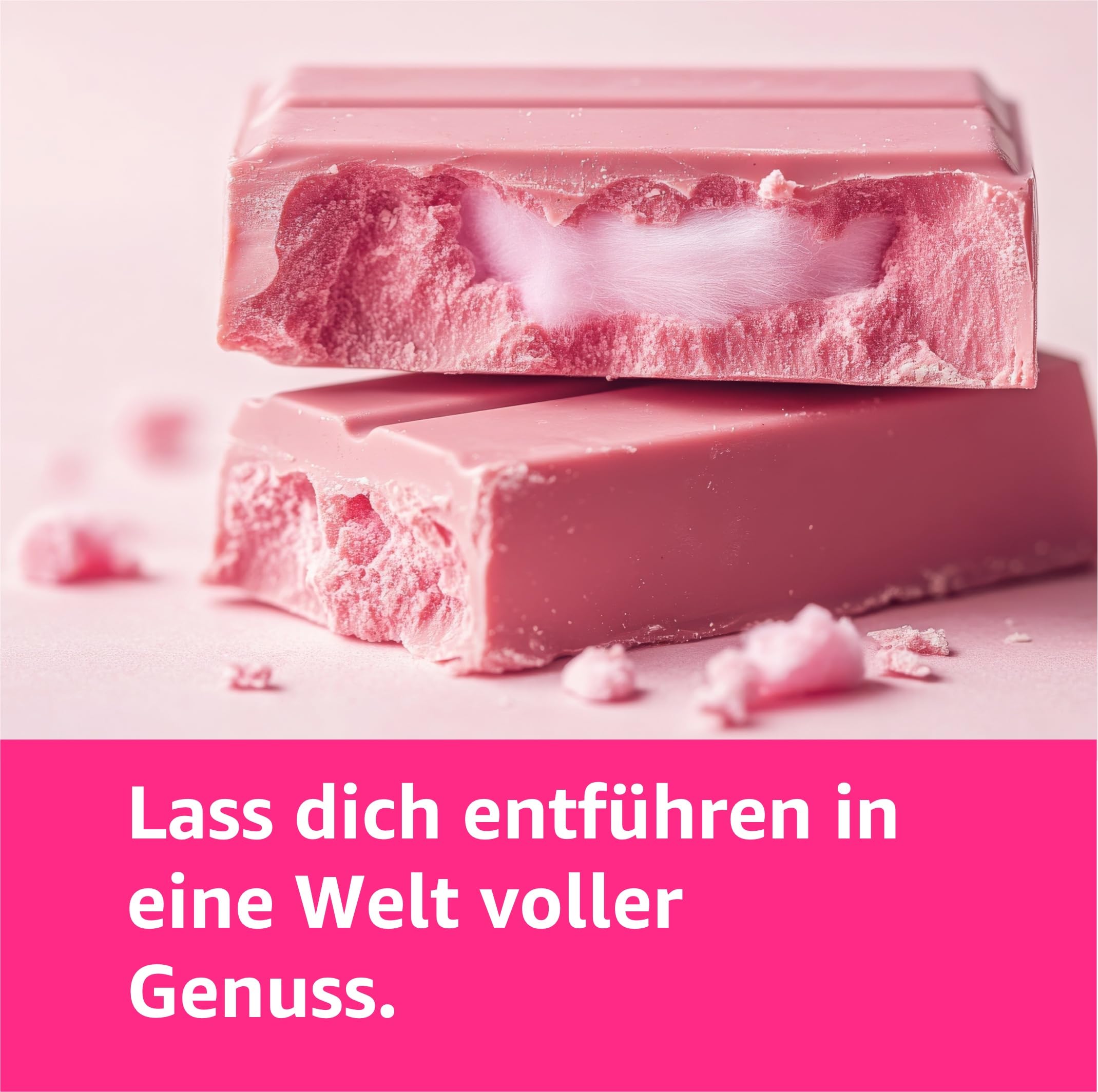 Angel Hair Chocolate pink - z granatem, aromatem wanilii, anielską watą cukrową i kremem pistacjowym - batonik 60 gramów - Dubai Chocolate 2.0