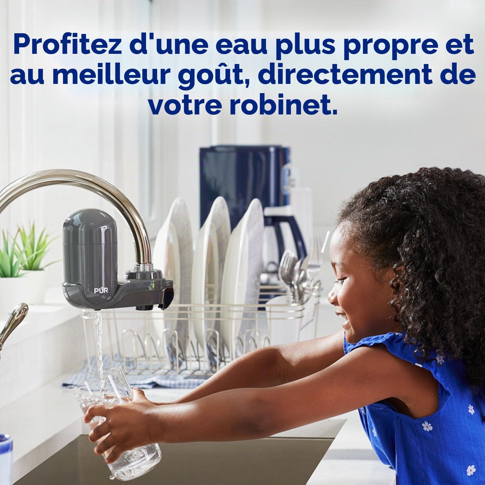 PUR FM2500V Filtre de montage de robinet classique S gris