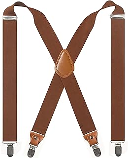 Sponsored Ad - Cedrainy Adjustable Elastic Suspenders for Men's and Women's with X Back Suspenders for Casual & Formal